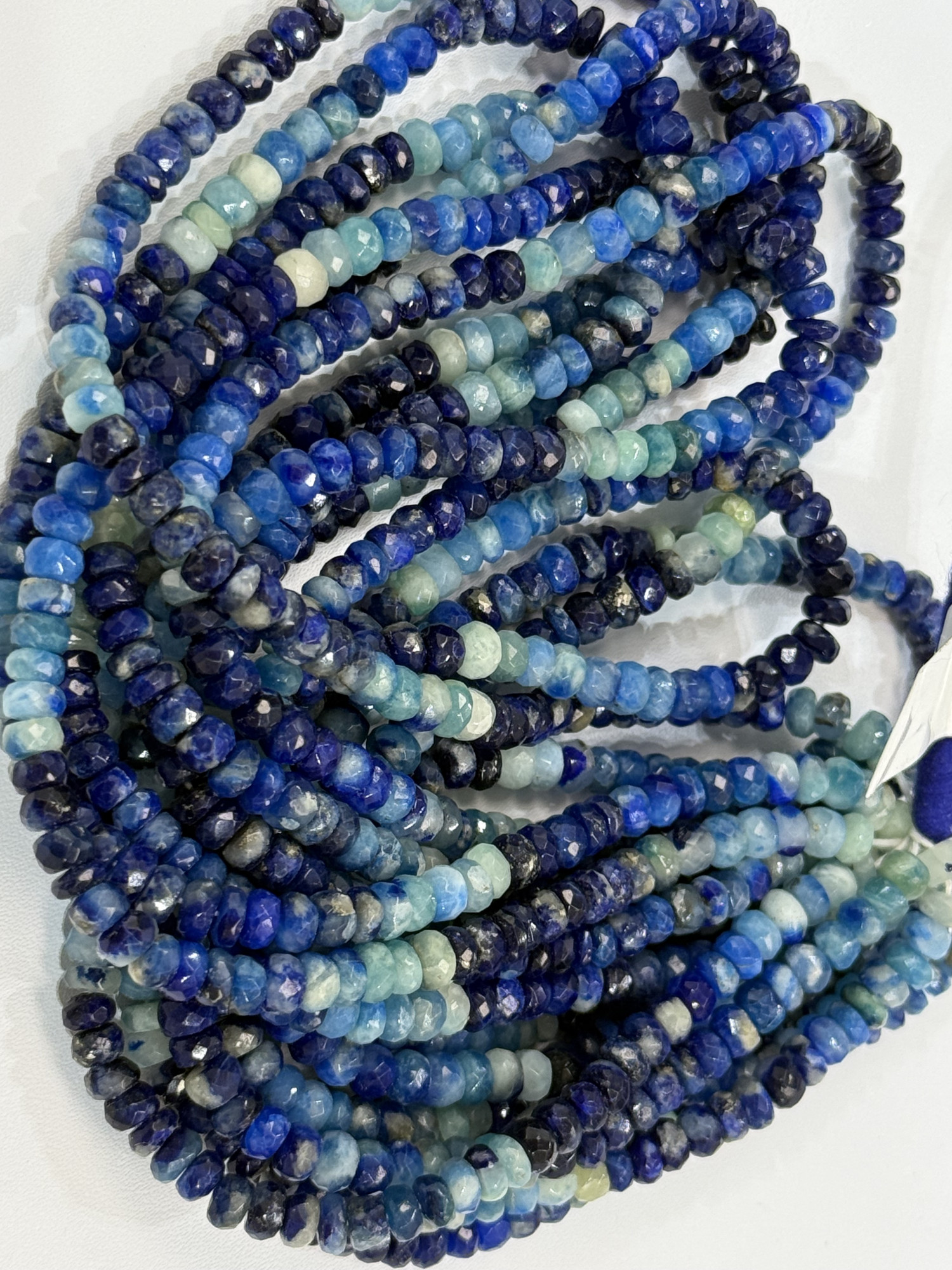 Natural Afghanite Faceted Rondelle Beads
