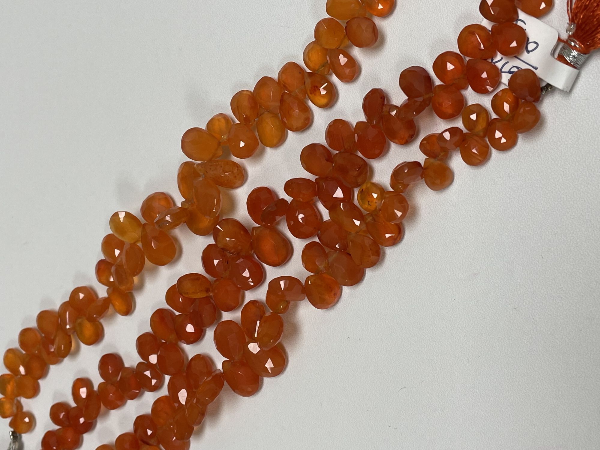 Carnelian Pear Faceted