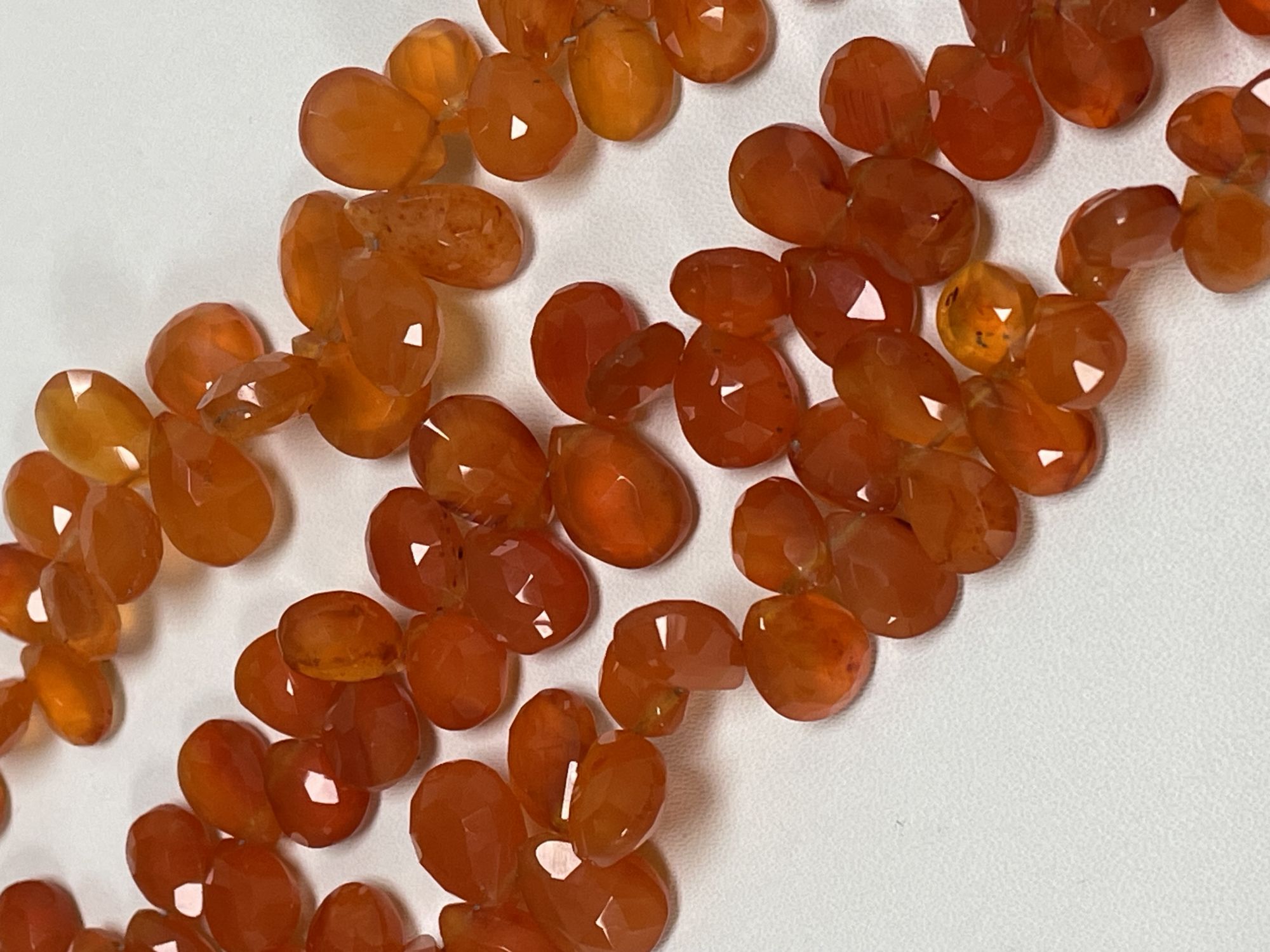 Carnelian Pear Faceted