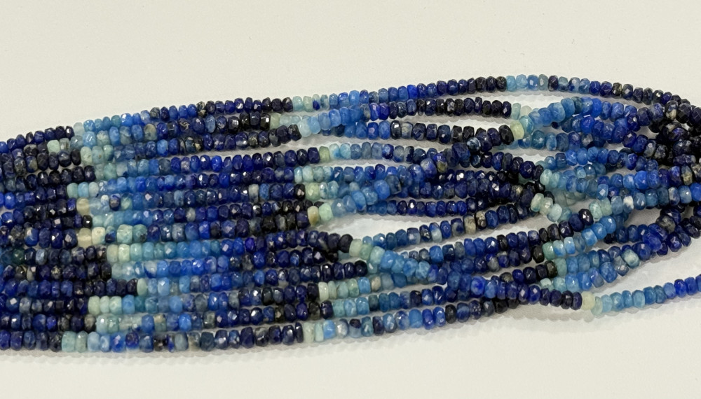 Image of Natural Afghanite Faceted Rondelle Beads