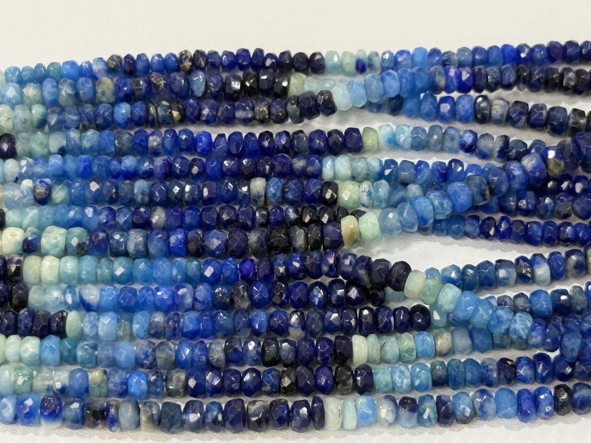 Natural Afghanite Faceted Rondelle Beads