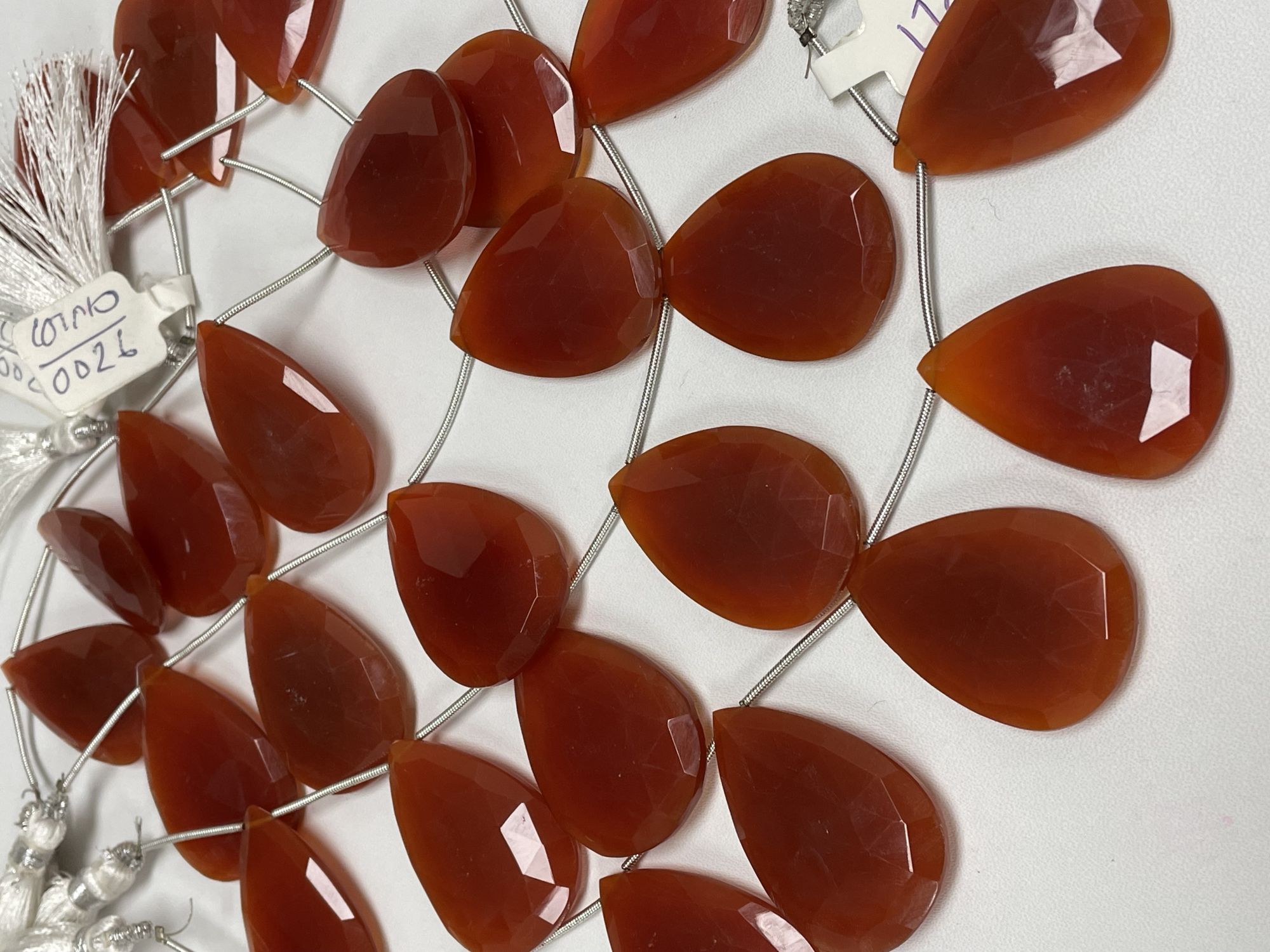 Carnelian Pear Faceted