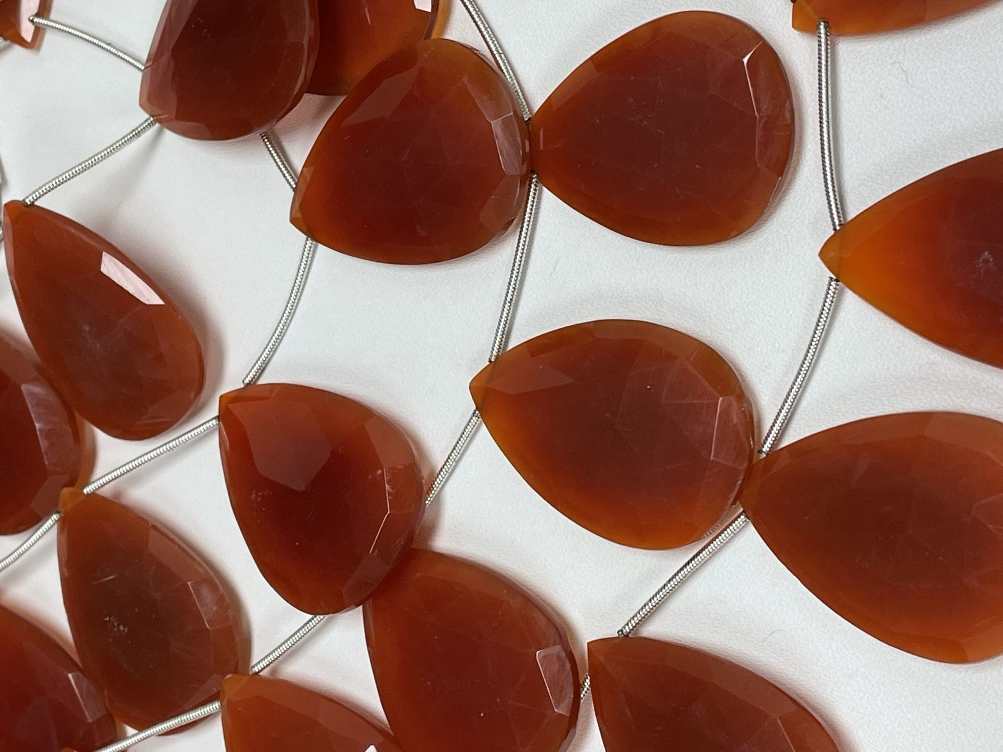 Carnelian Pear Faceted