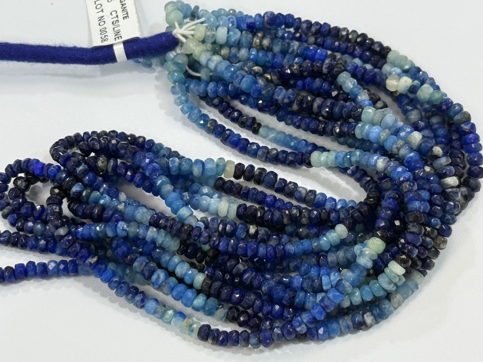 Natural Afghanite Faceted Rondelle Beads