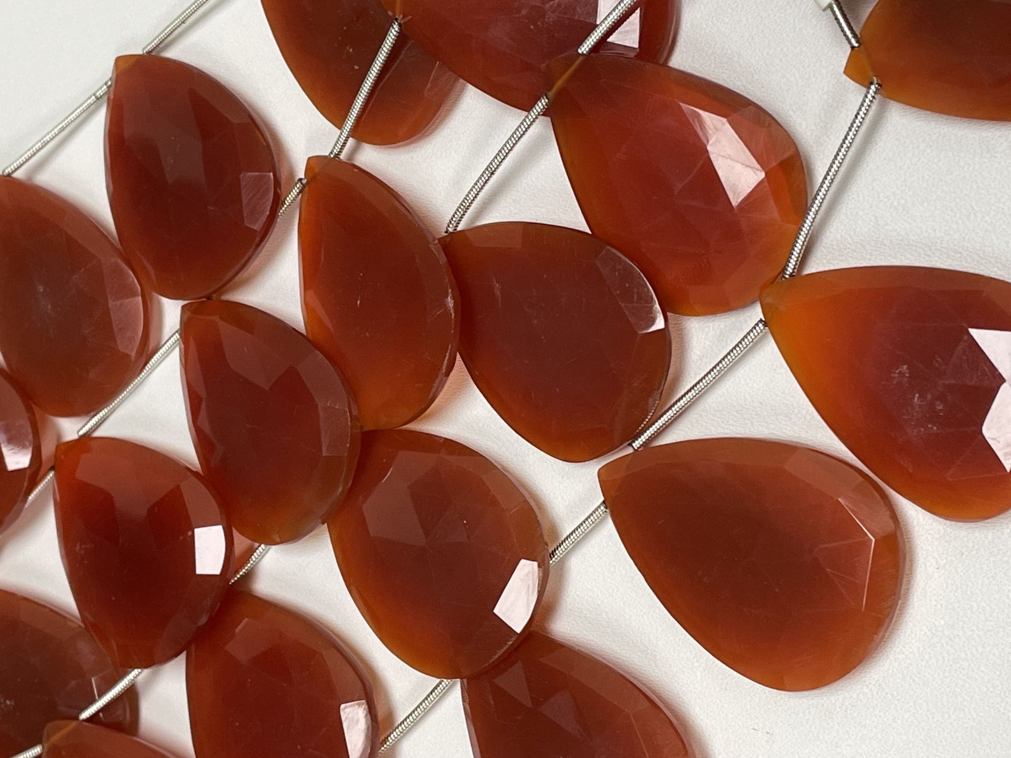 Carnelian Pear Faceted