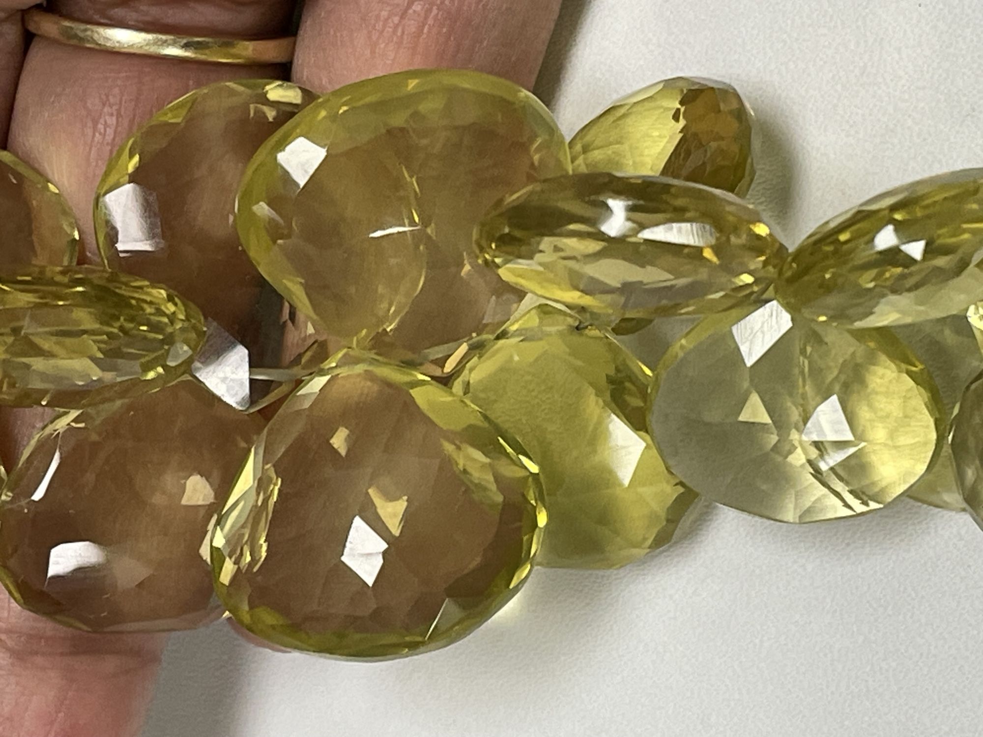 Lemon Quartz Heart Faceted