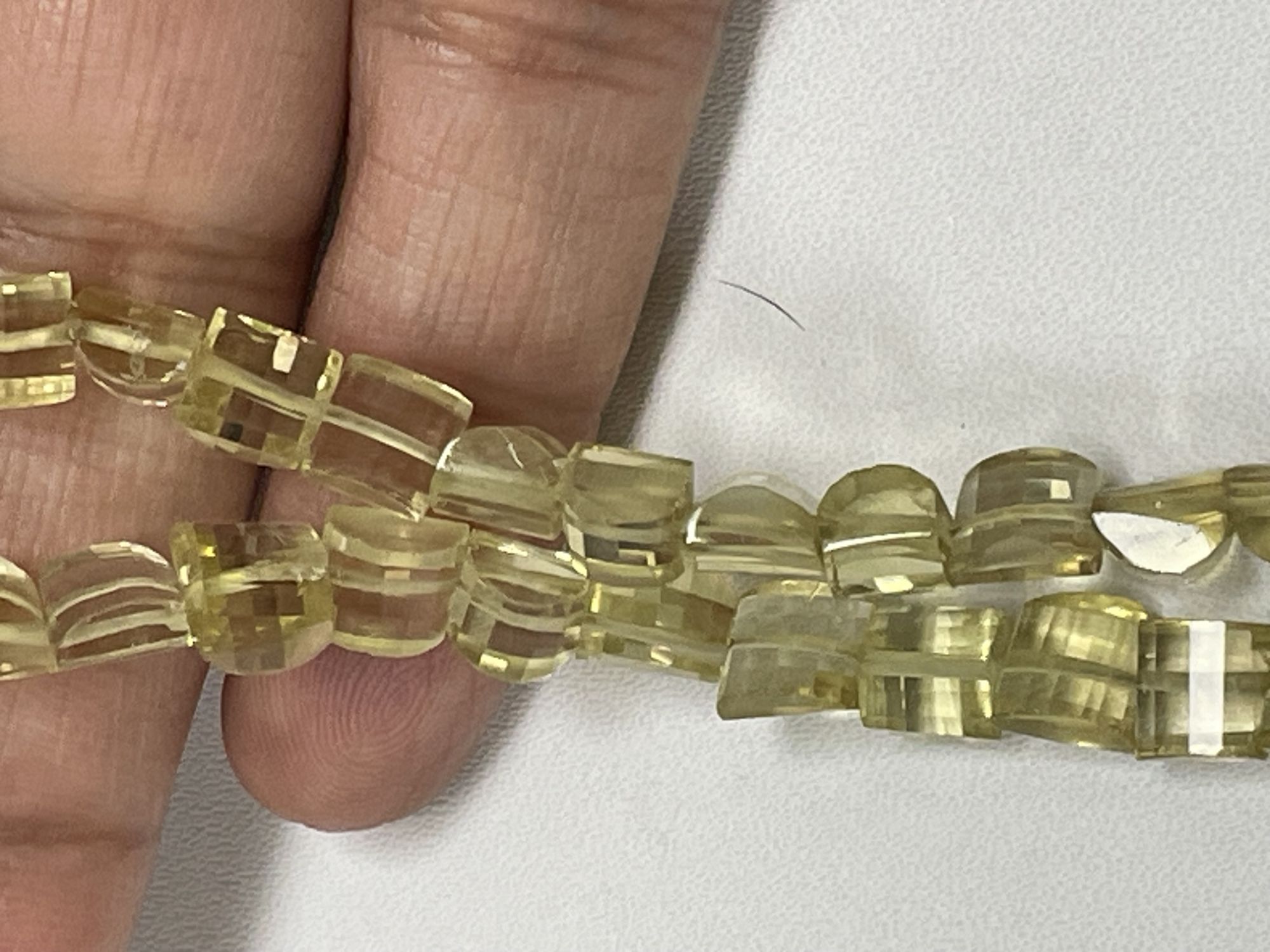 Lemon Quartz Funky Cut Faceted