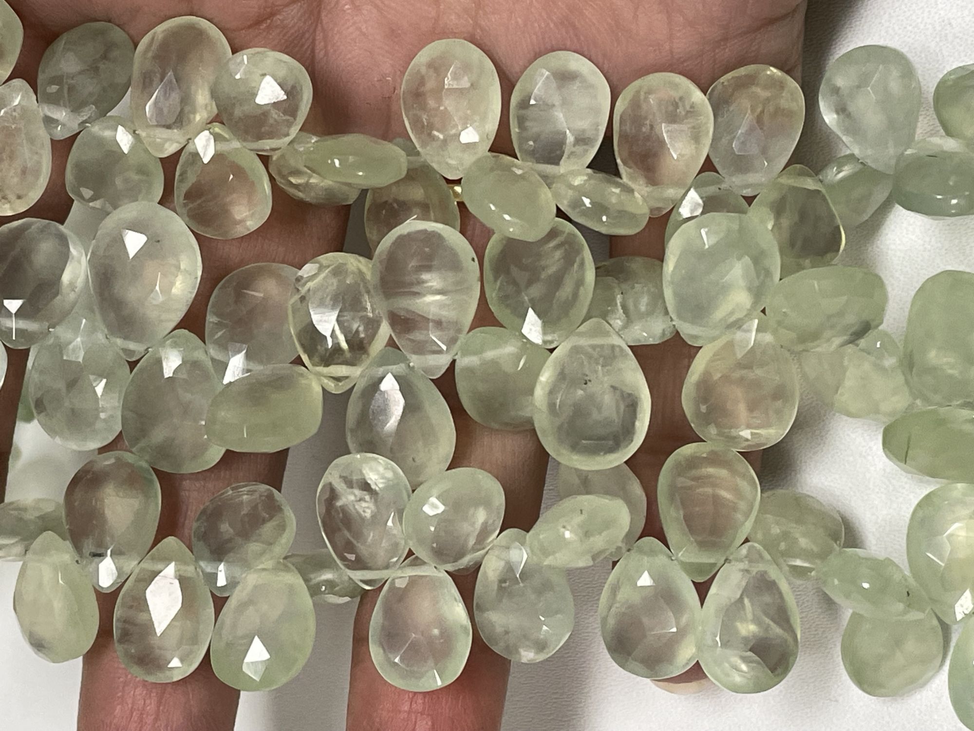Prehnite Pear Faceted