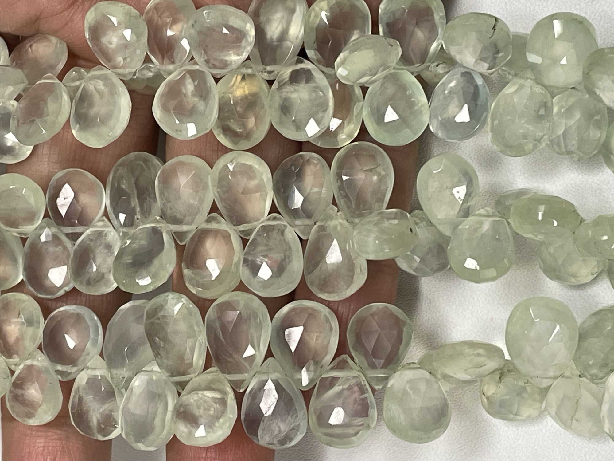 Prehnite Pear Faceted
