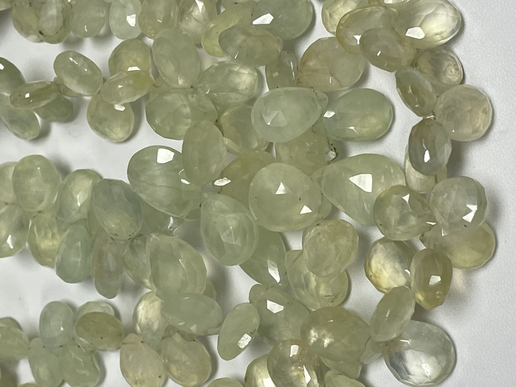 Prehnite Pear Faceted