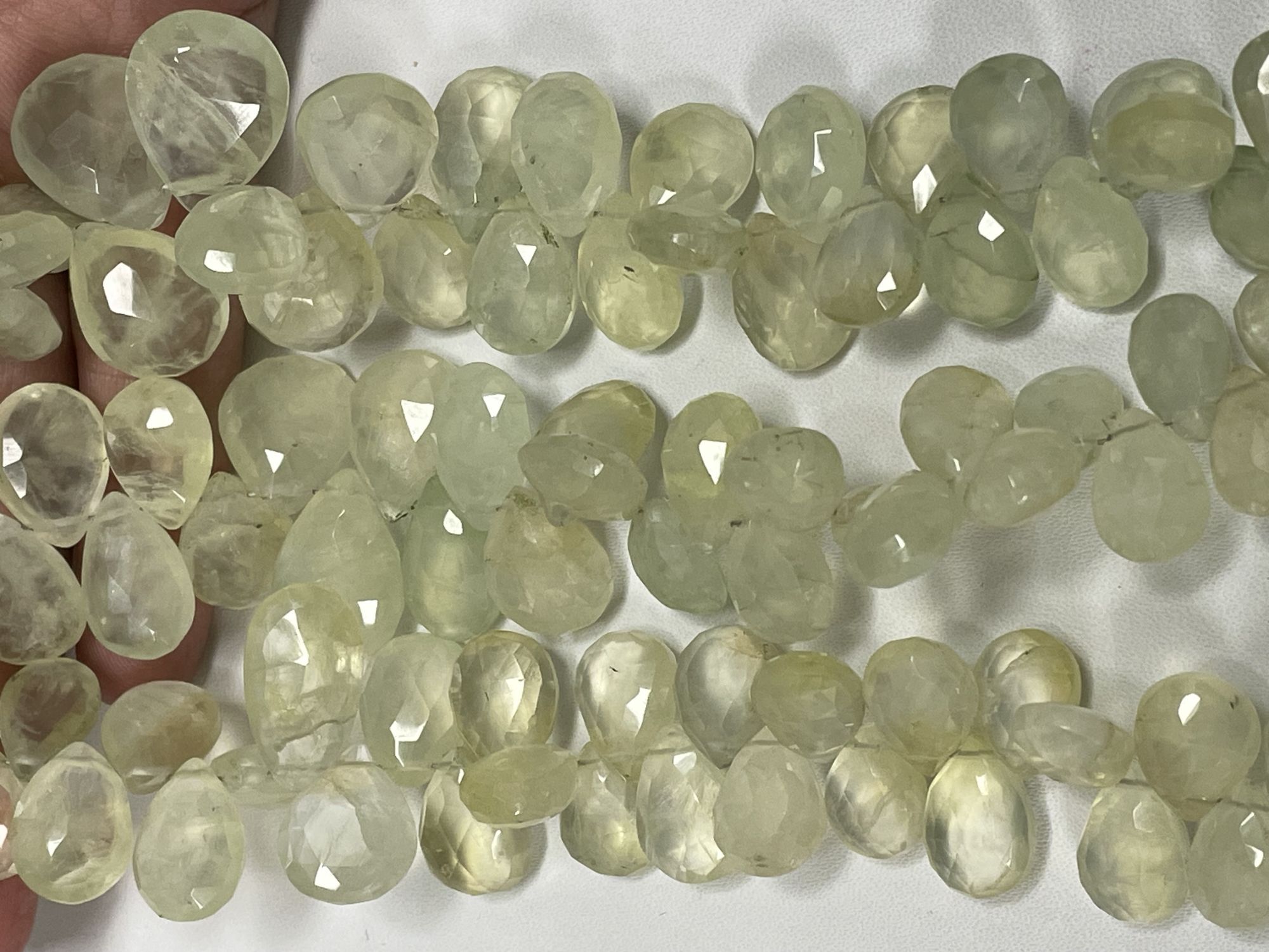 Prehnite Pear Faceted