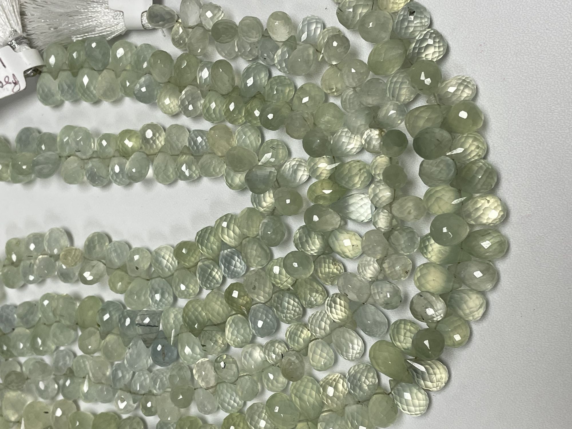 Prehnite Drop Faceted