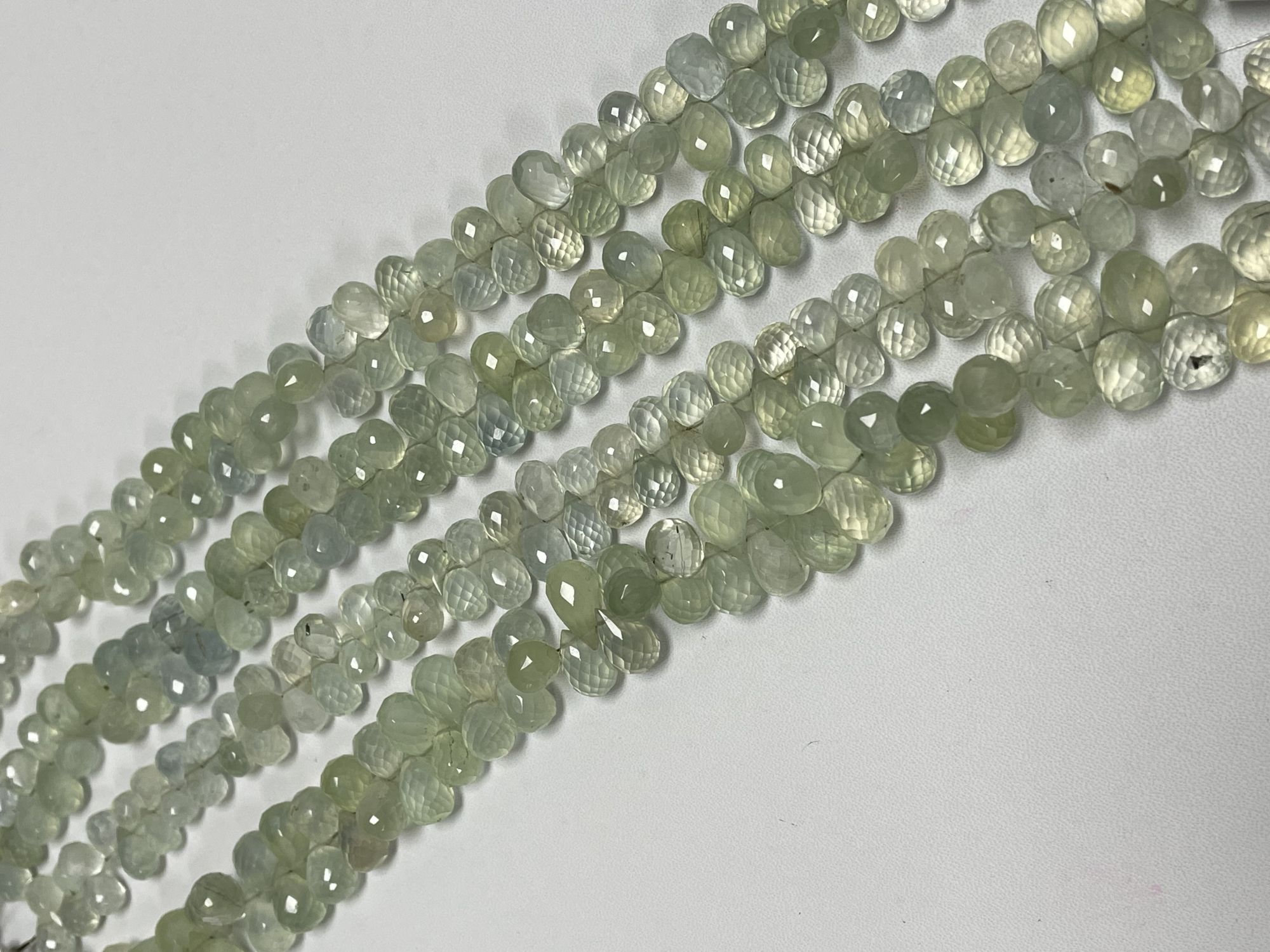Prehnite Drop Faceted