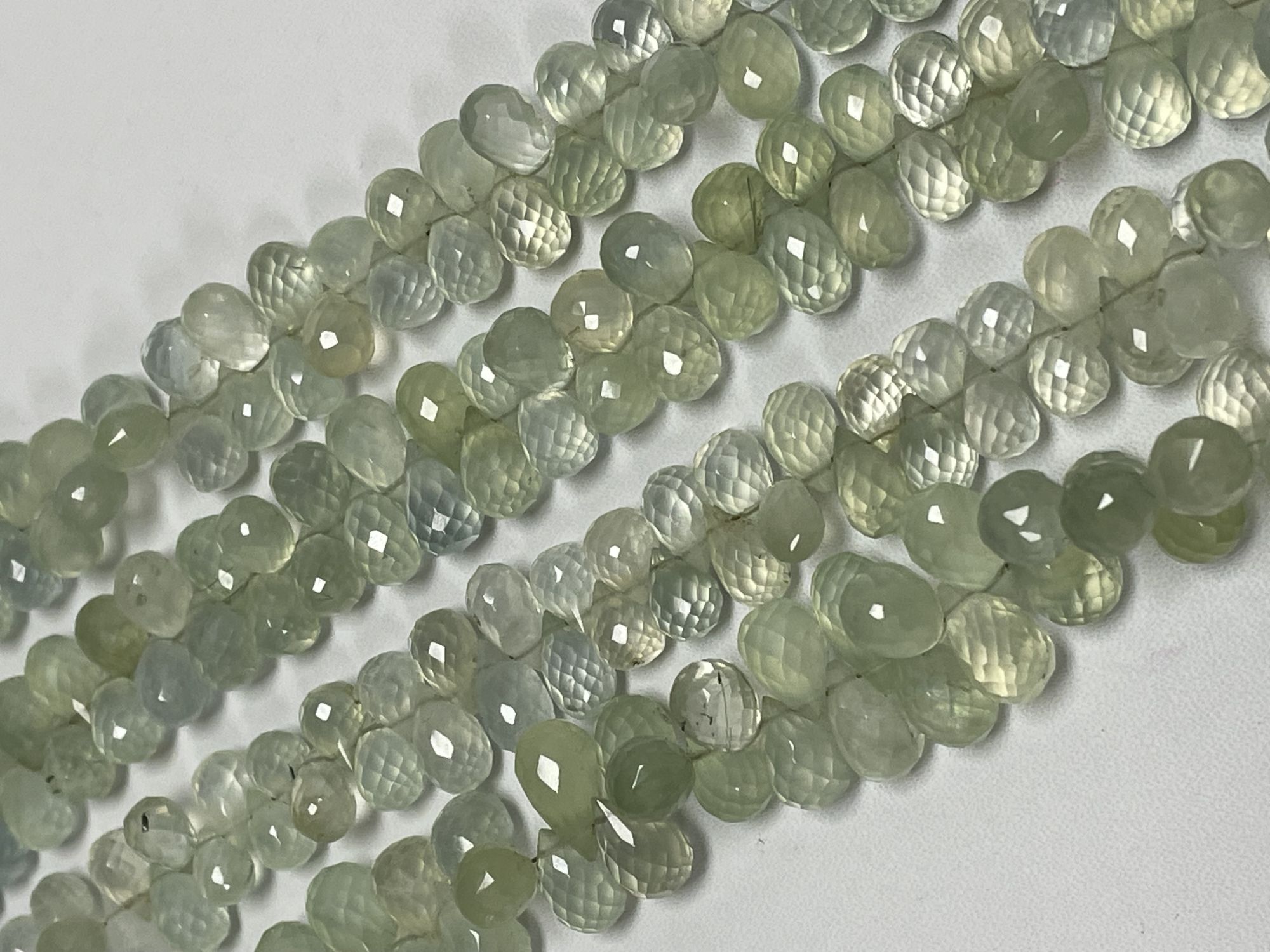 Prehnite Drop Faceted