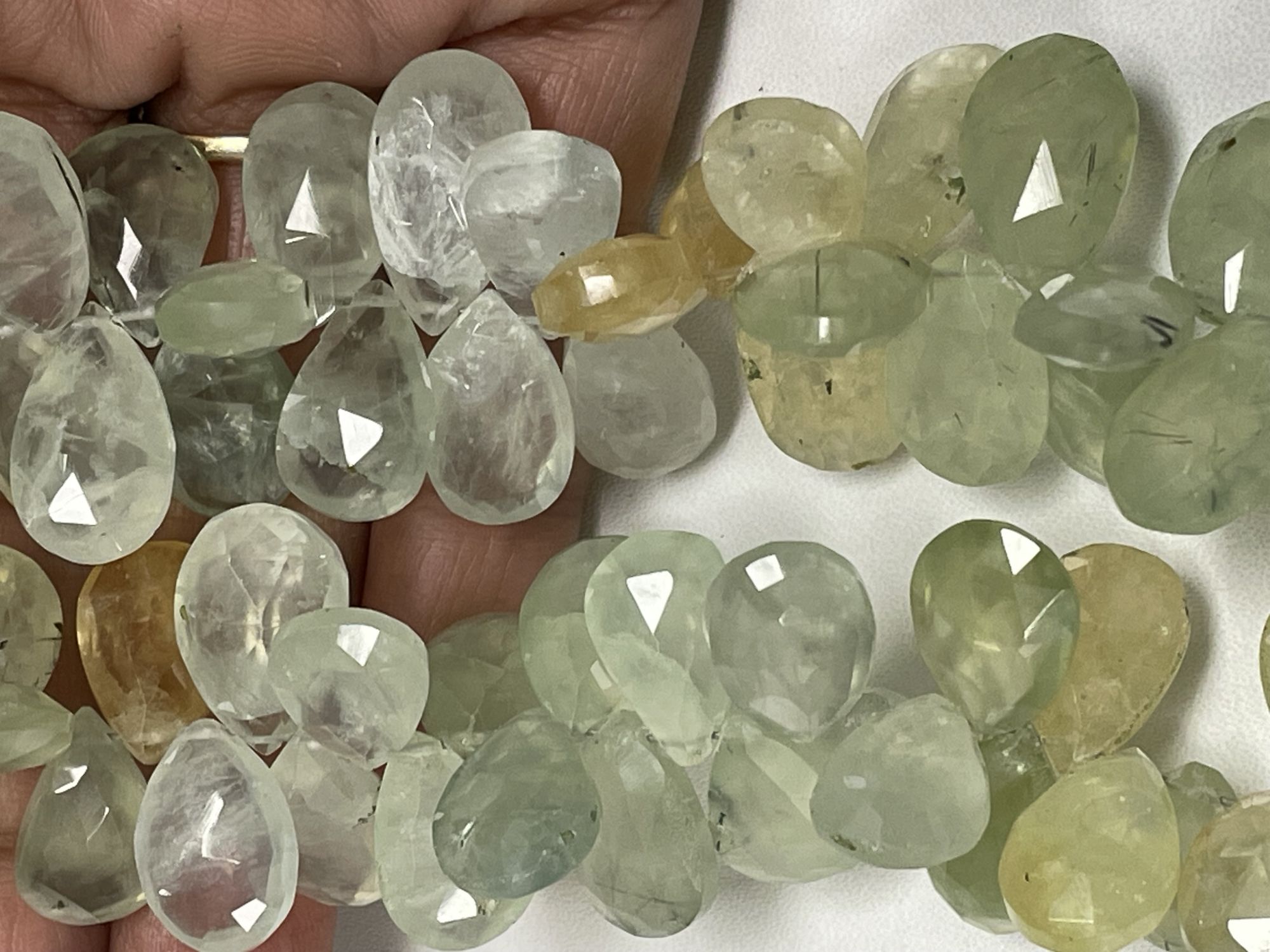 Prehnite Pear Faceted