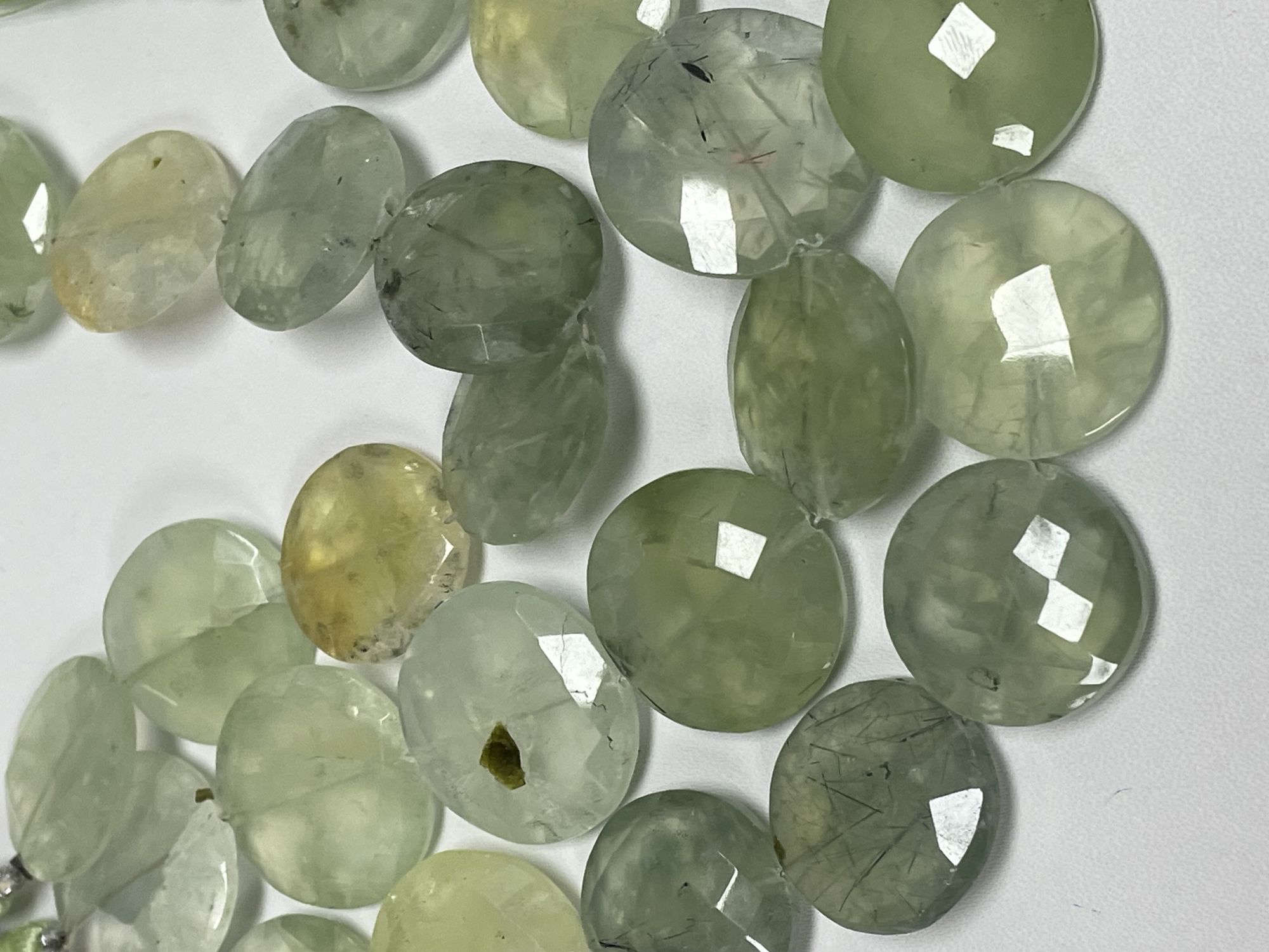 Prehnite Coin Faceted