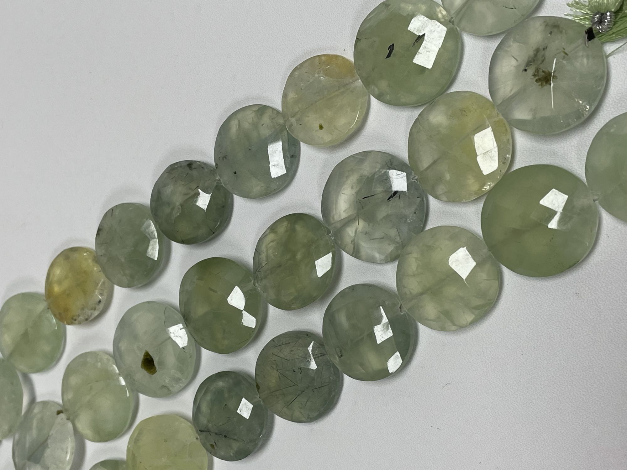 Prehnite Coin Faceted