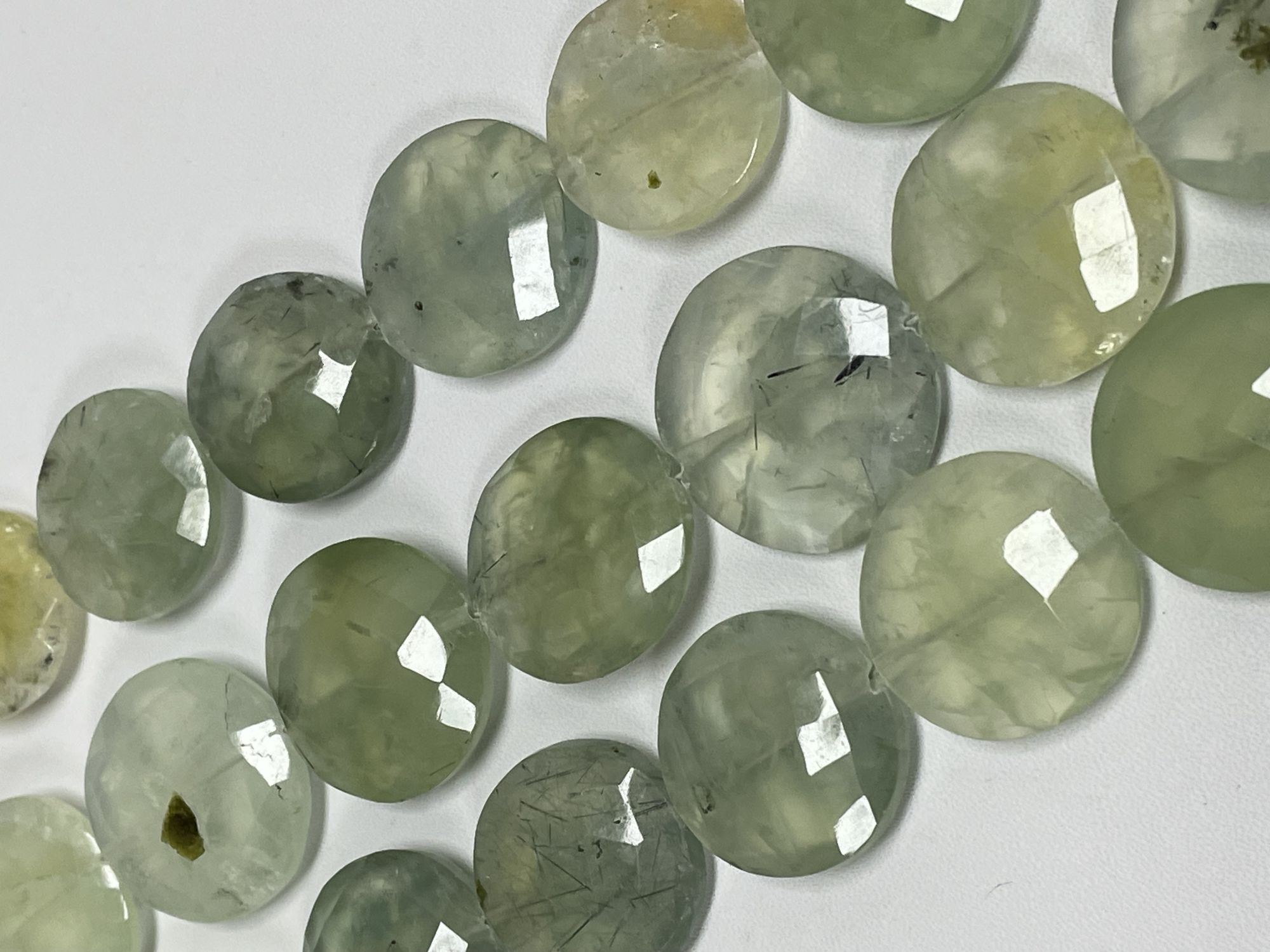 Prehnite Coin Faceted