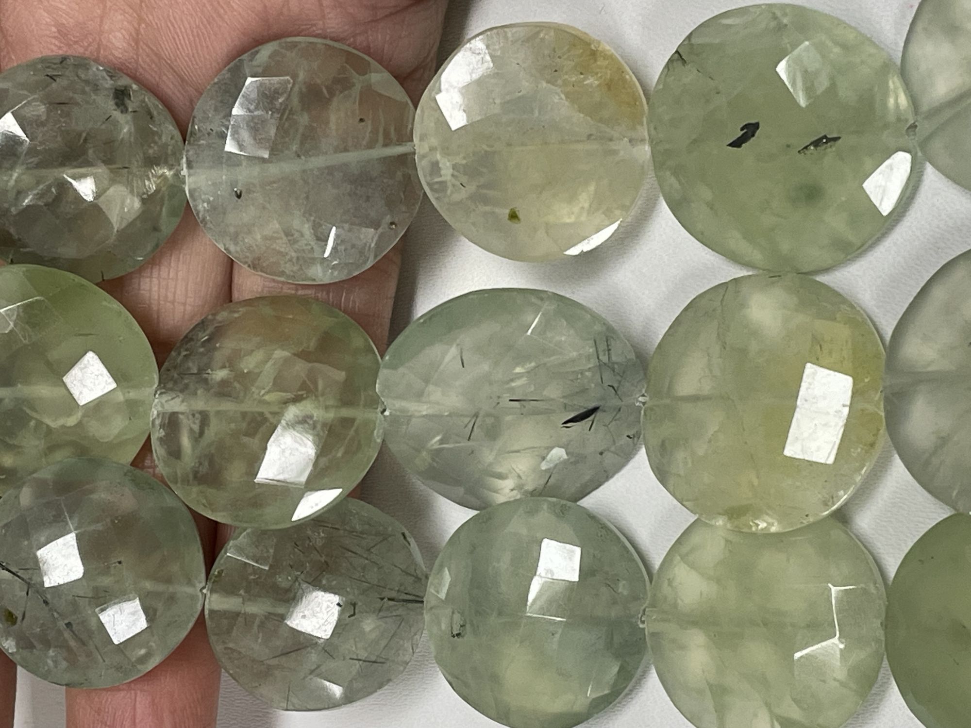 Prehnite Coin Faceted