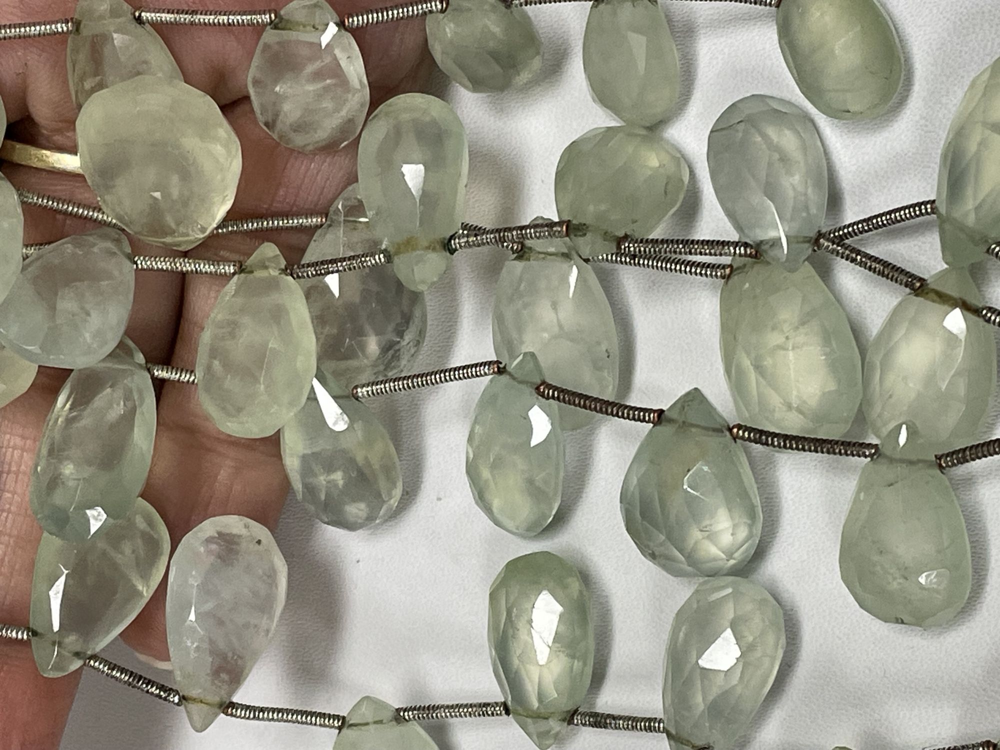 Prehnite Pear Faceted