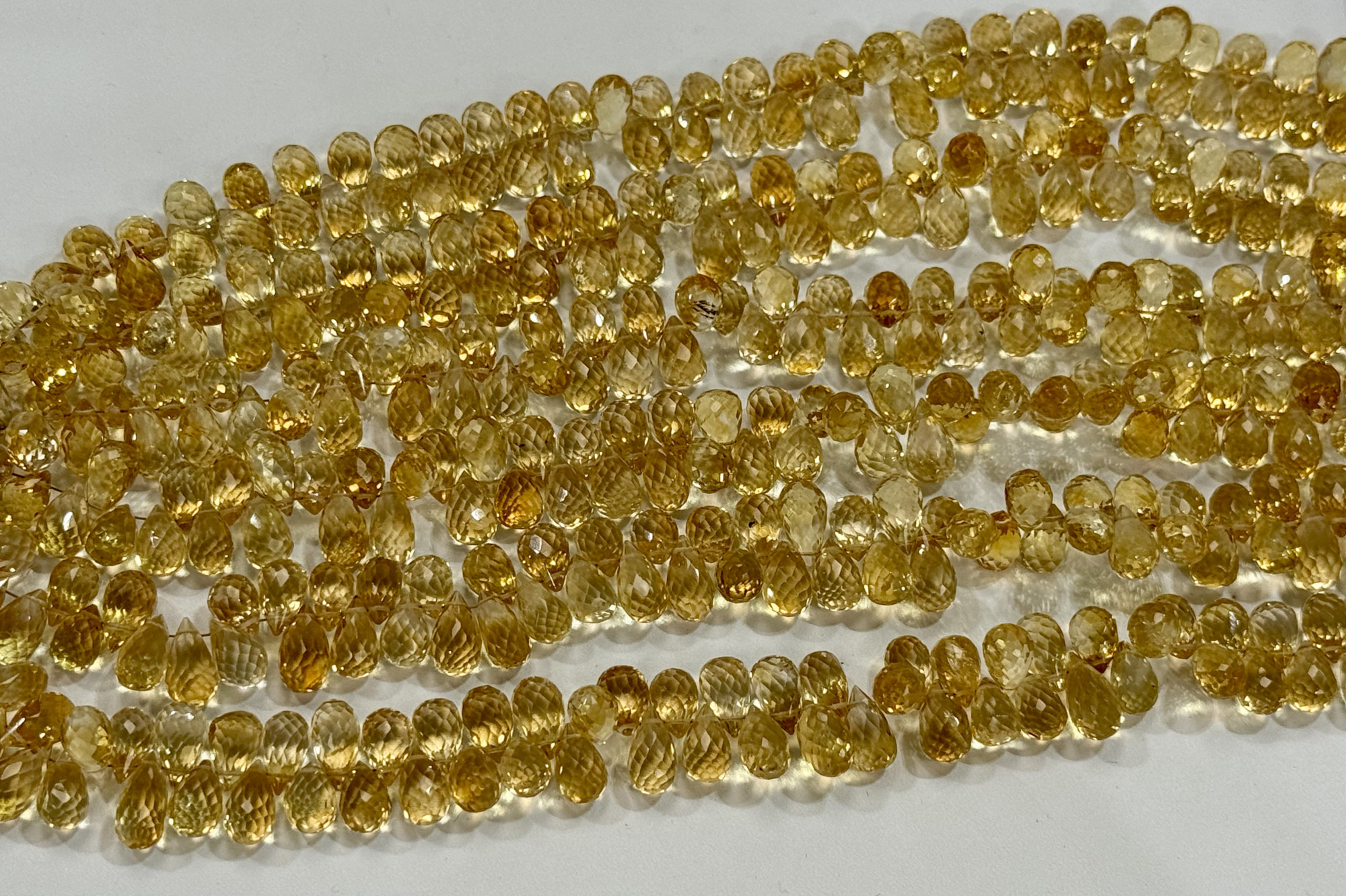 Citrine Drop Faceted