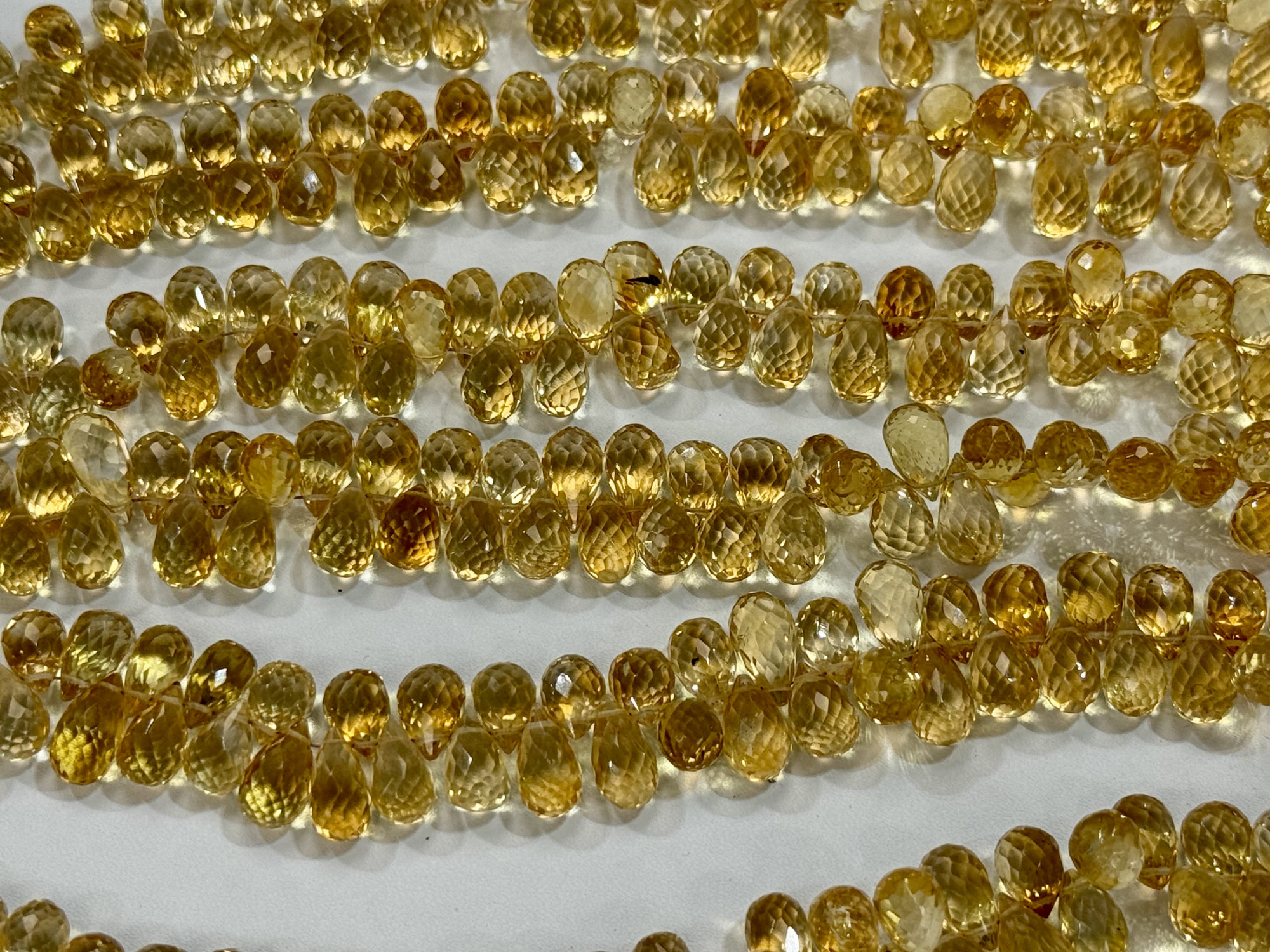 Citrine Drop Faceted