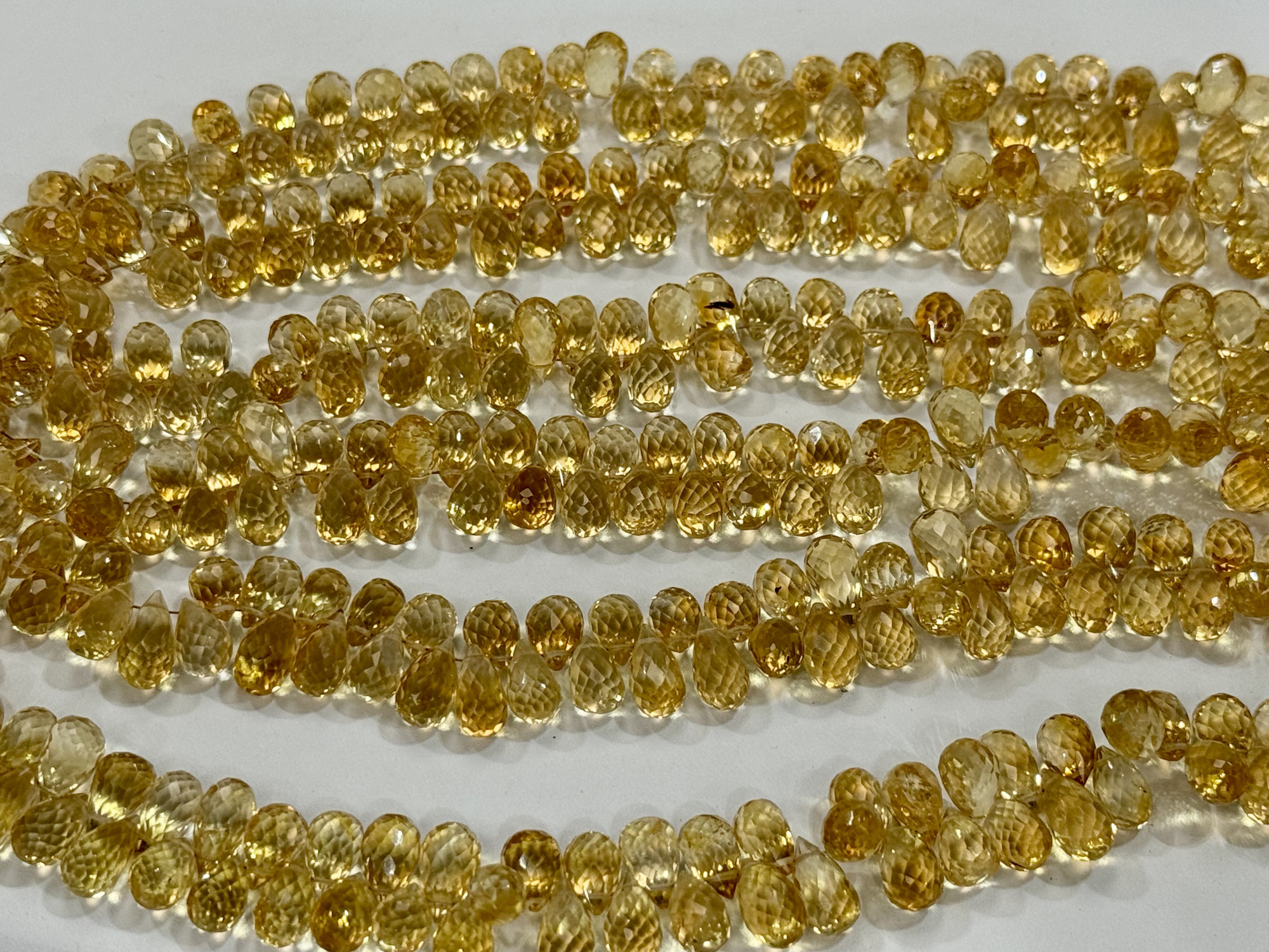 Citrine Drop Faceted