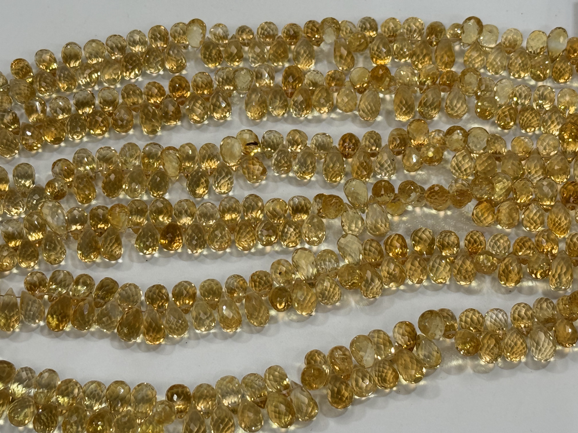 Citrine Drop Faceted