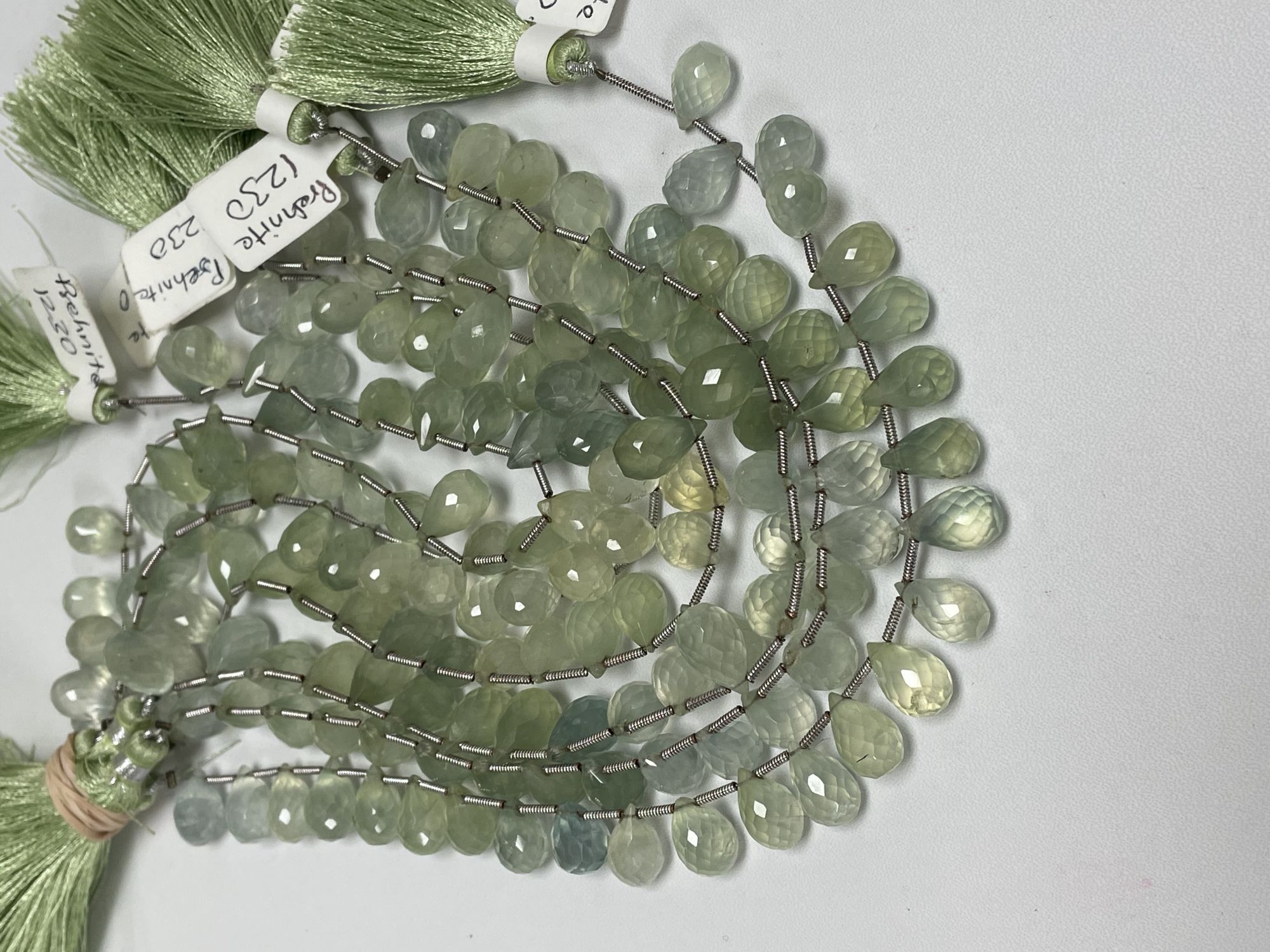 Prehnite Drop Faceted