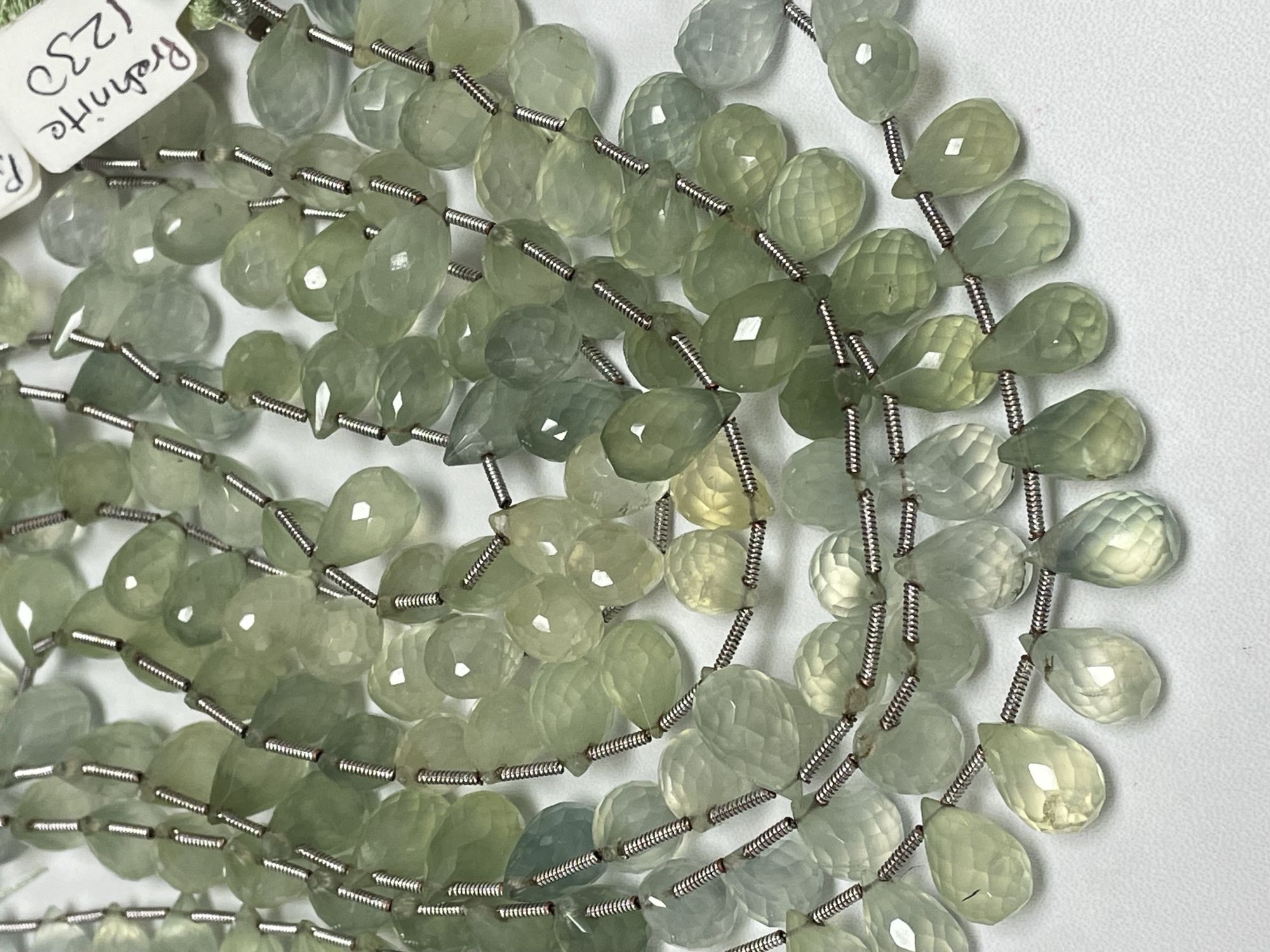 Prehnite Drop Faceted