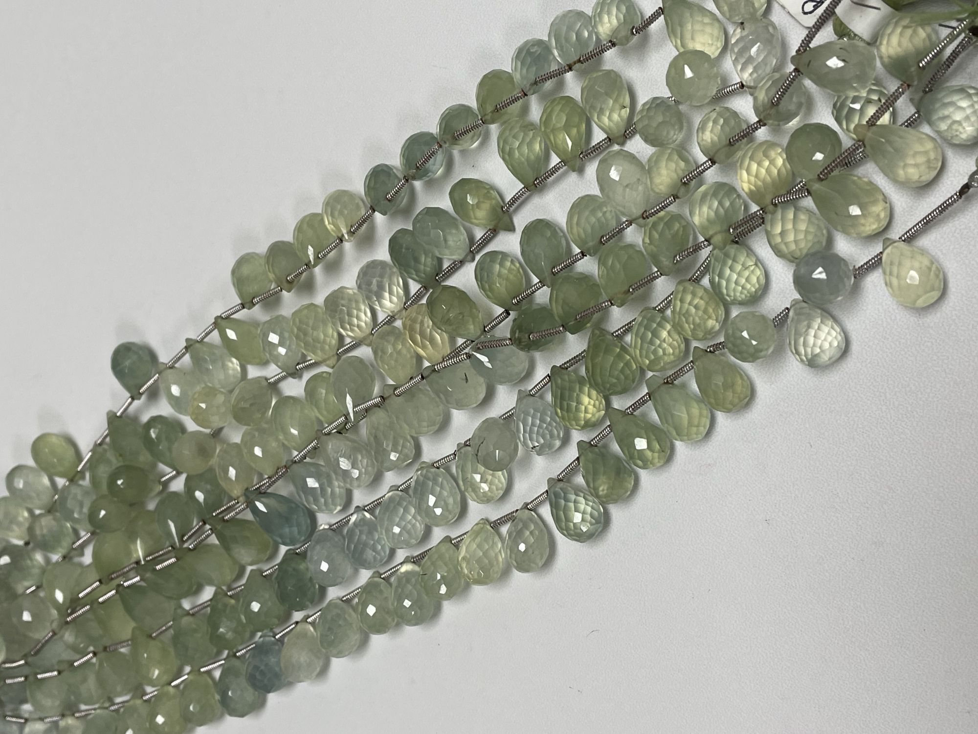 Prehnite Drop Faceted