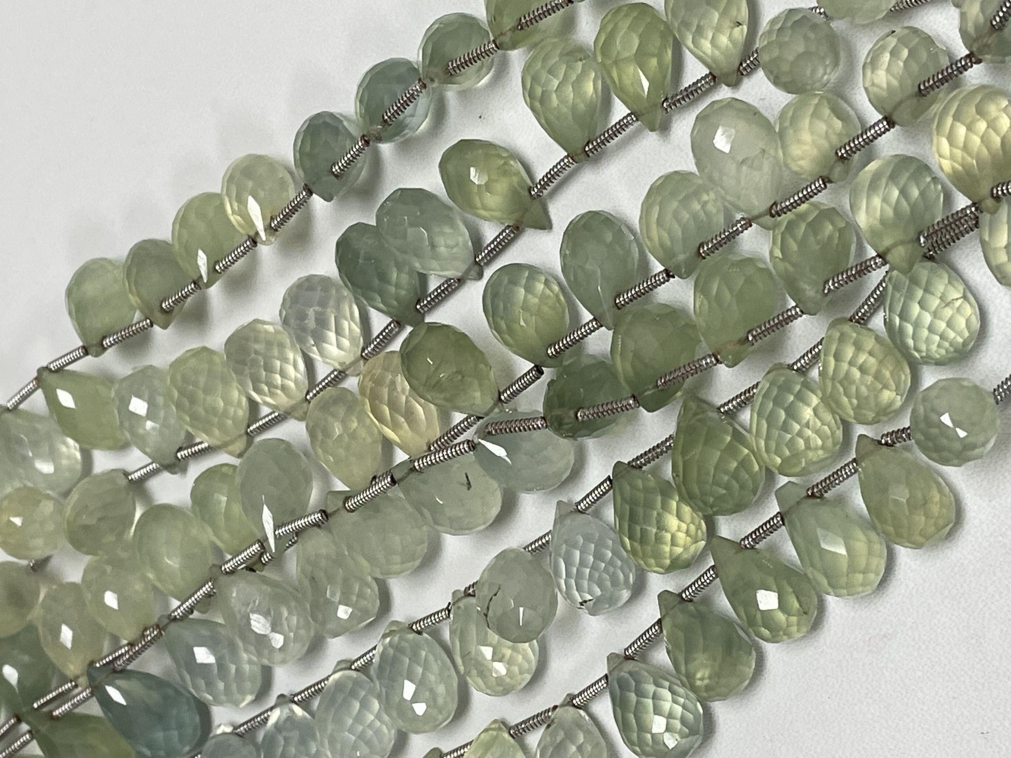 Prehnite Drop Faceted