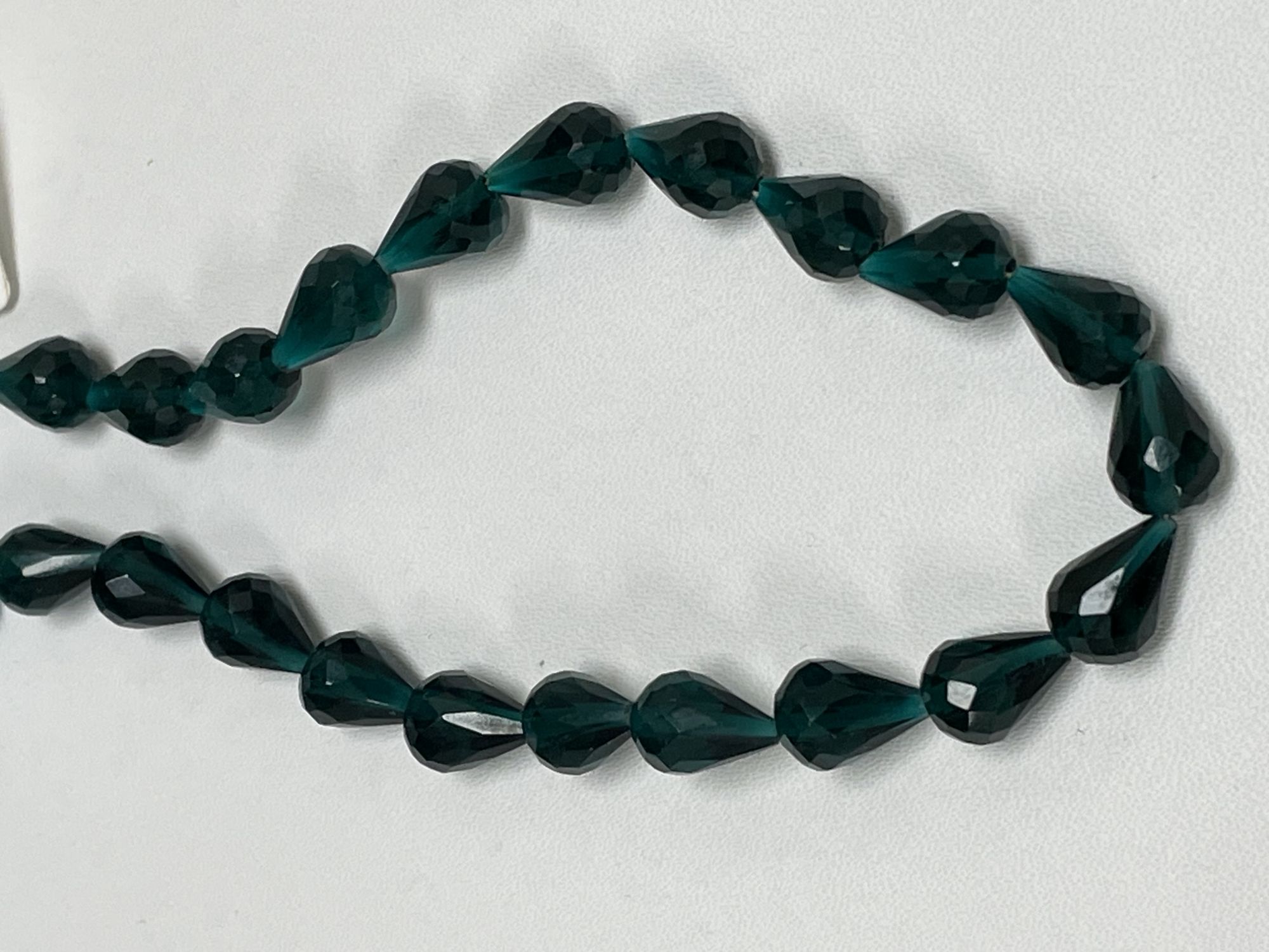 Teal Hydro Quartz Drop Faceted