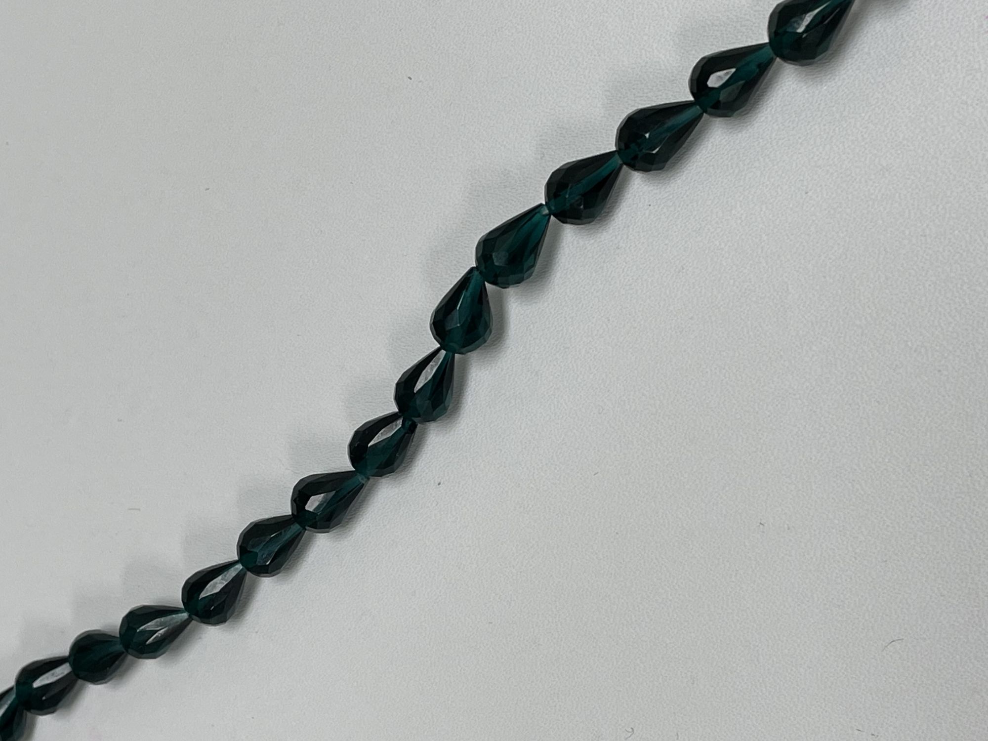 Teal Hydro Quartz Drop Faceted