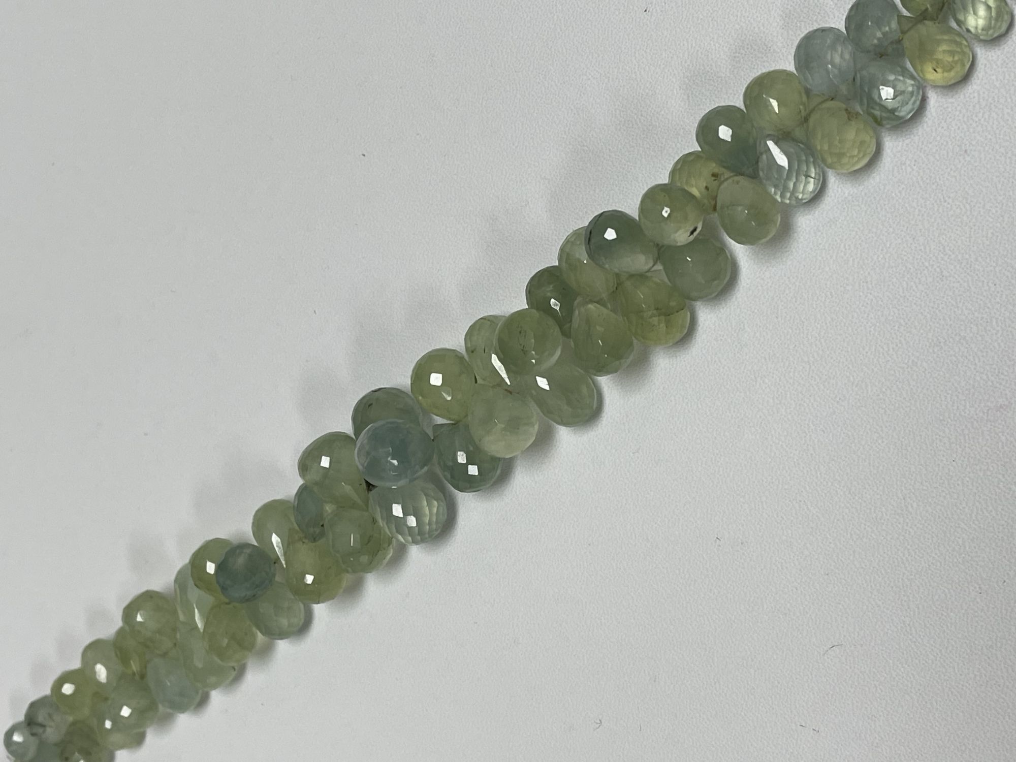 Prehnite Drop Faceted