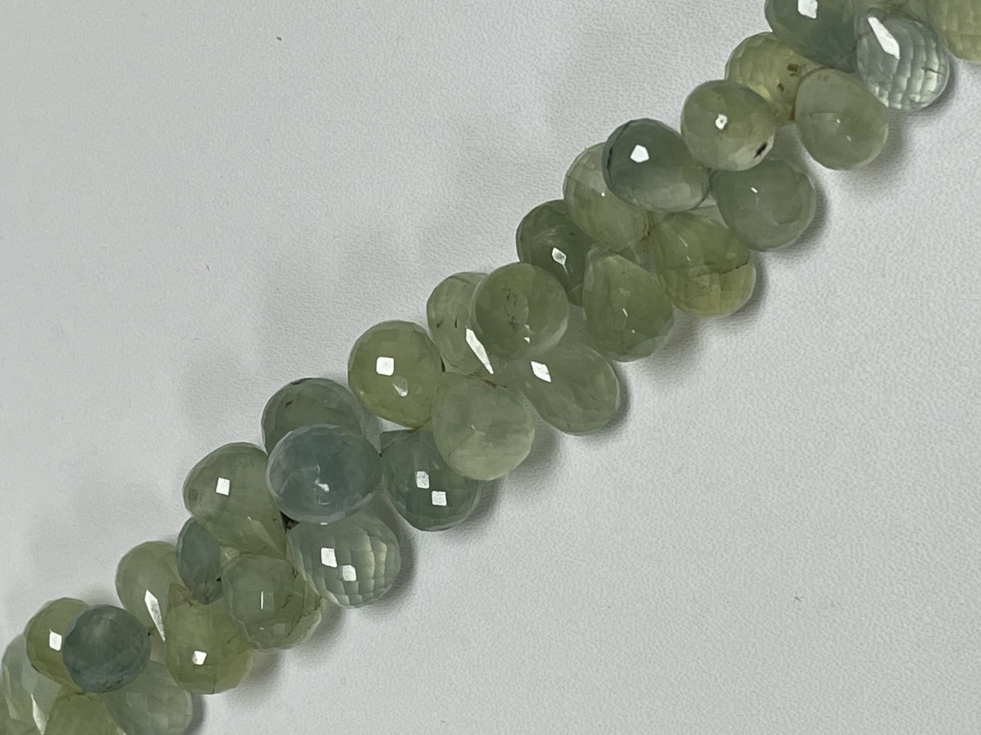 Prehnite Drop Faceted