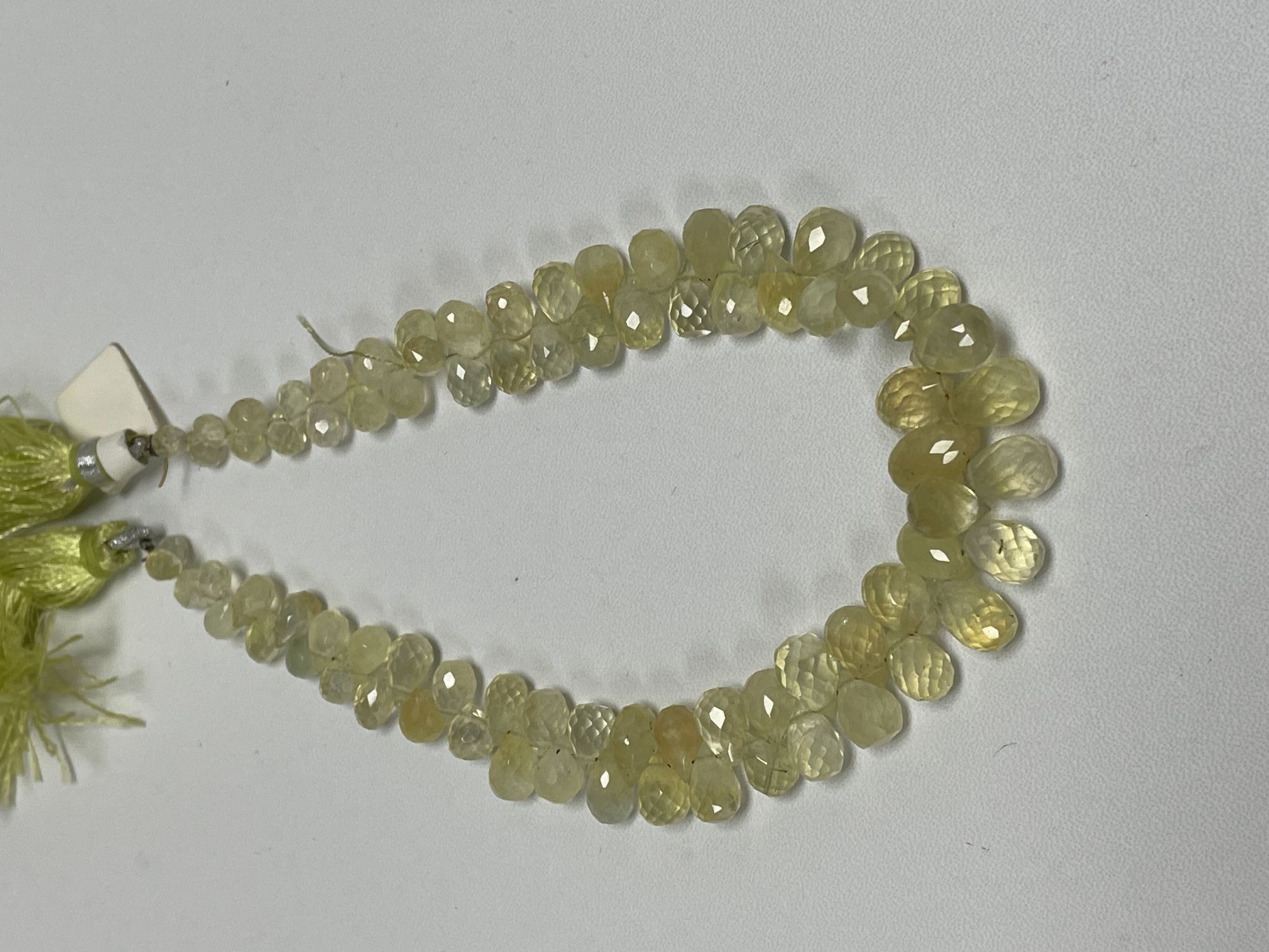 Prehnite Drop Faceted