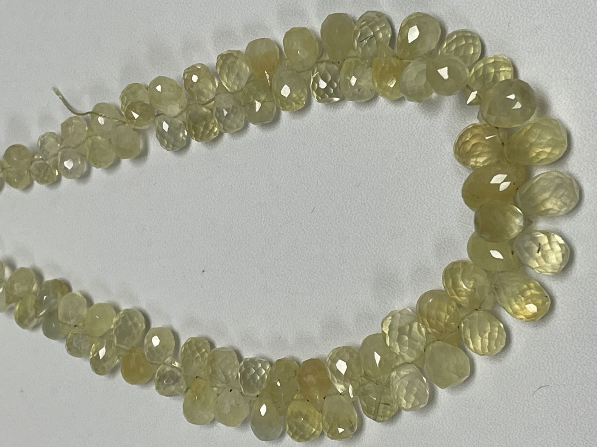 Prehnite Drop Faceted