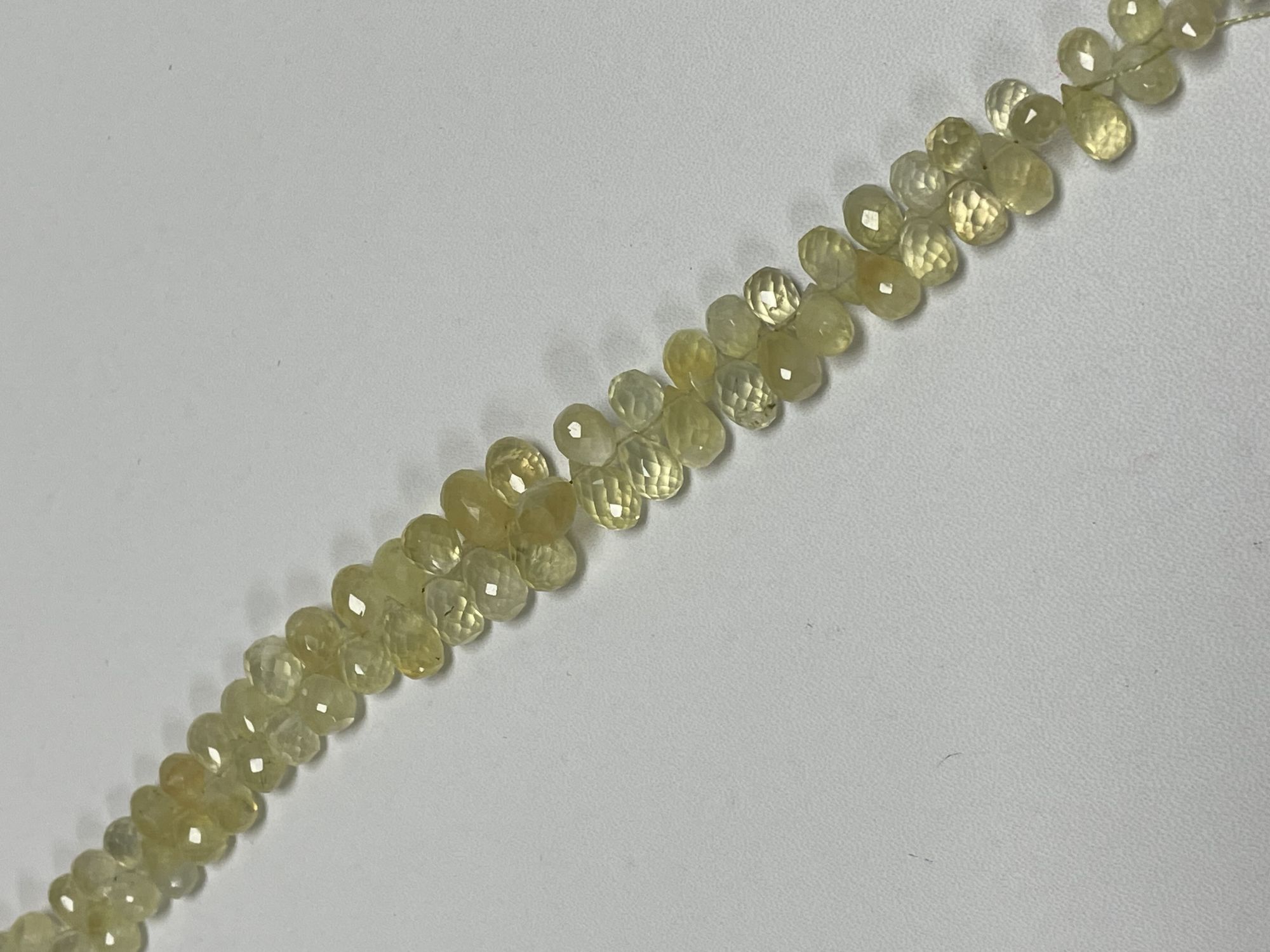 Prehnite Drop Faceted