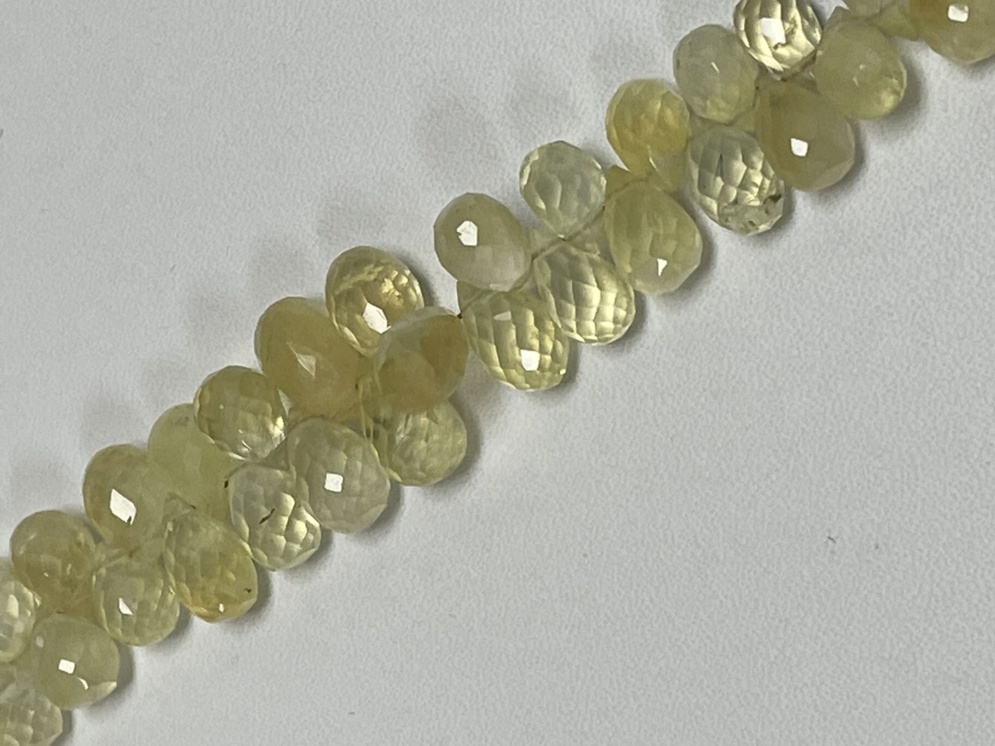 Prehnite Drop Faceted
