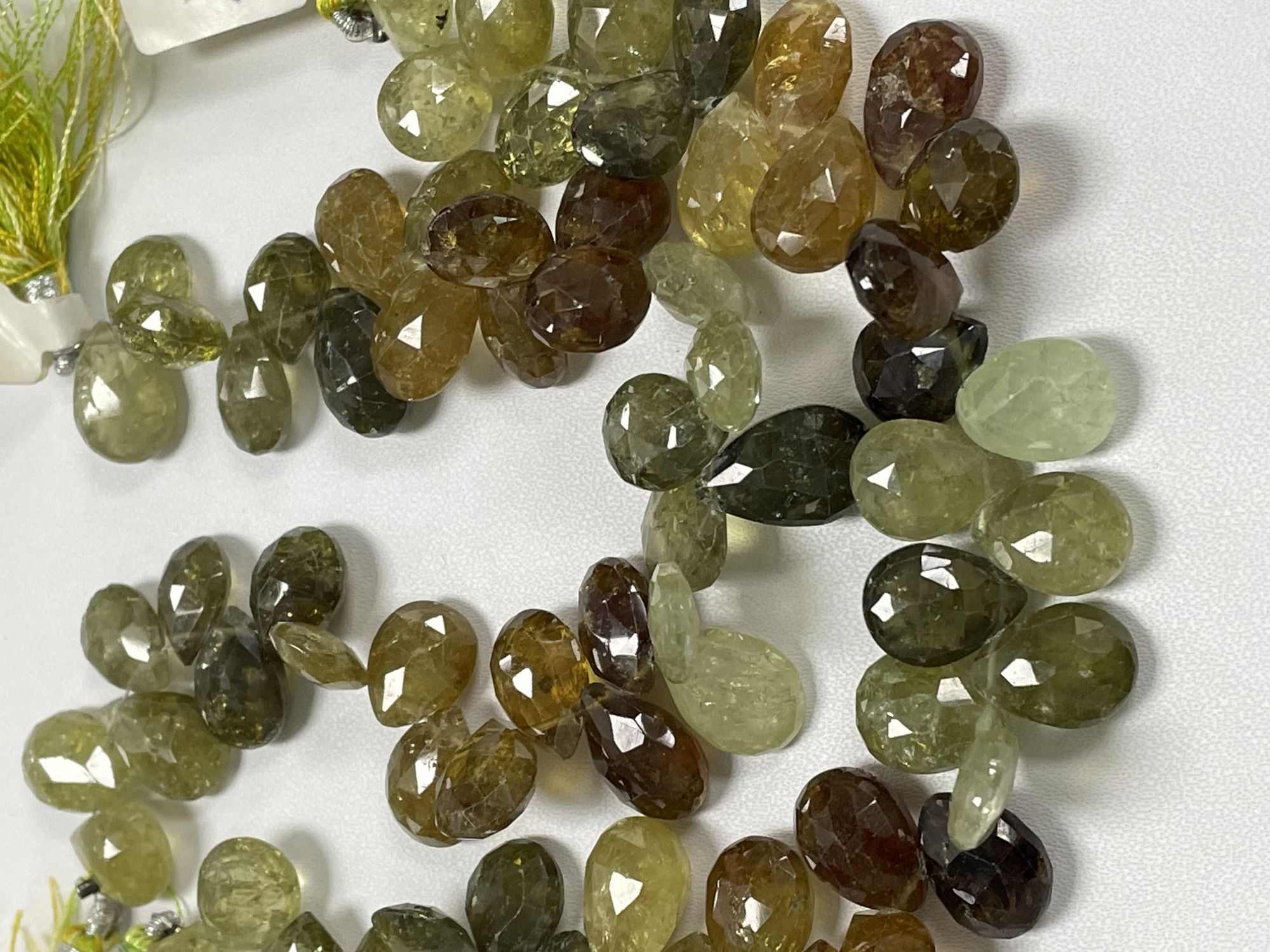 Shaded Grossular Garnet Pear Faceted