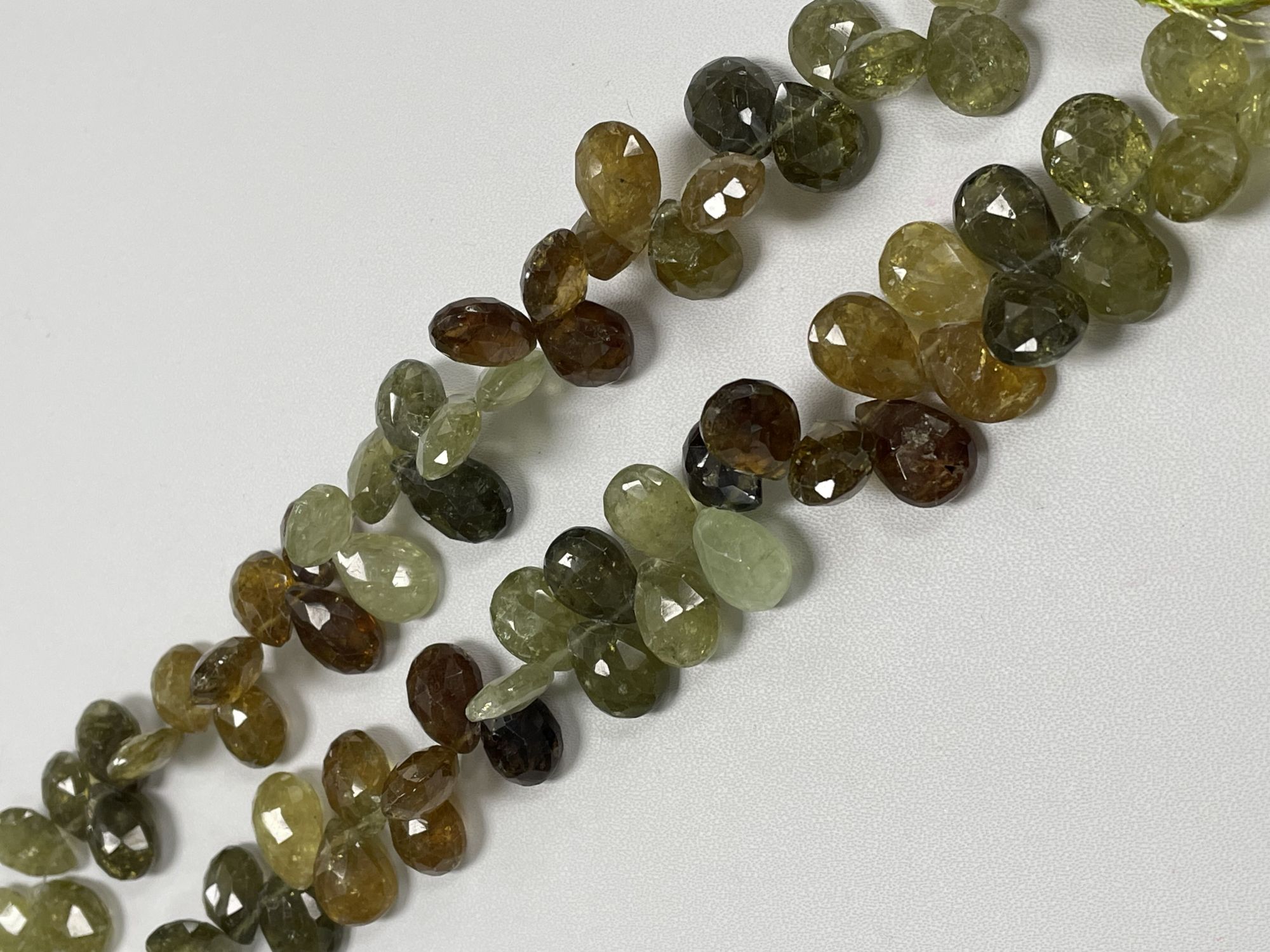 Shaded Grossular Garnet Pear Faceted