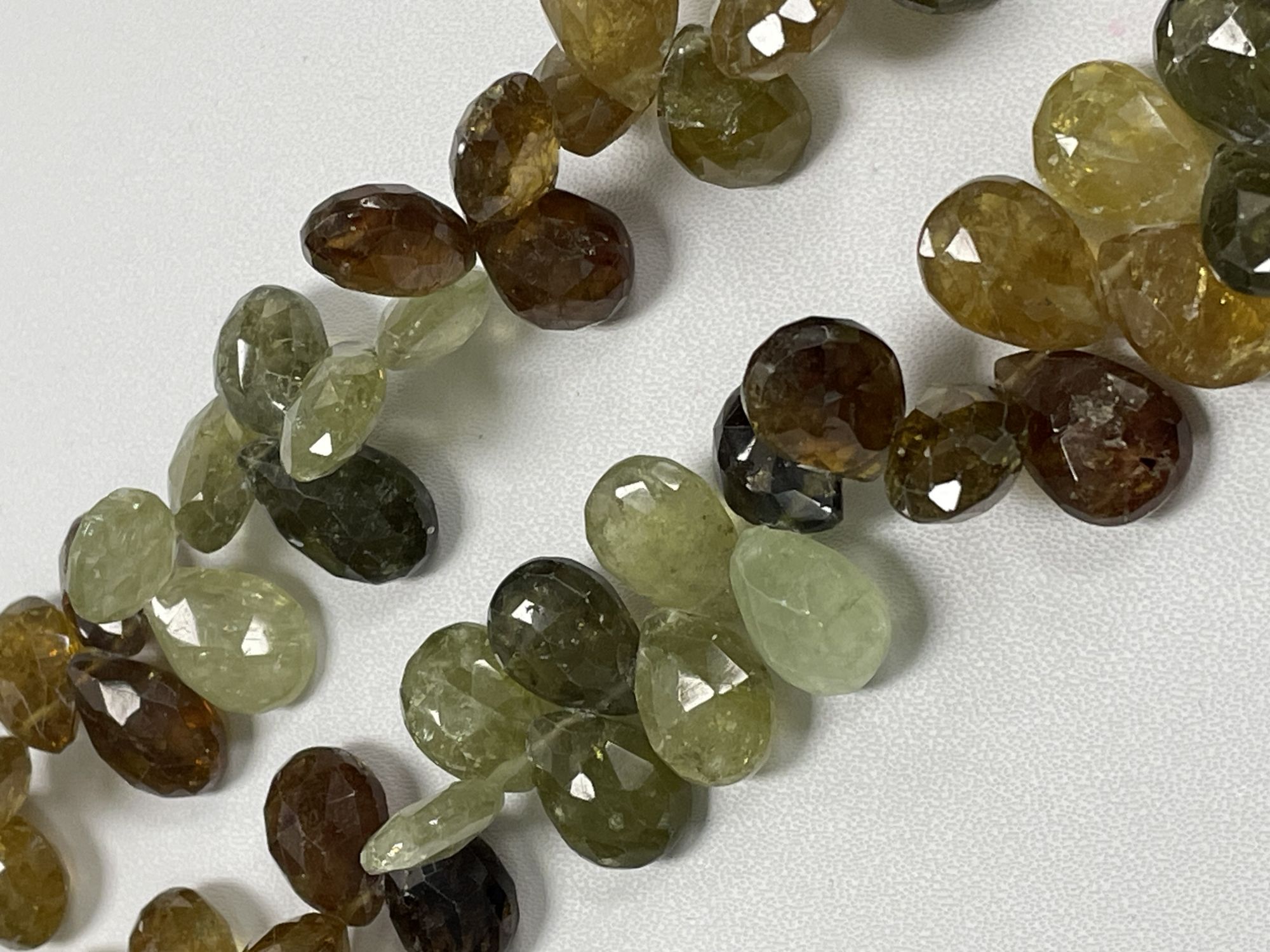 Shaded Grossular Garnet Pear Faceted