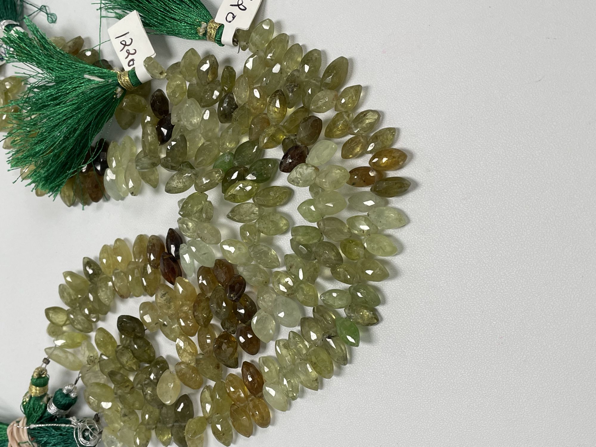 Shaded Grossular Garnet Marquise Faceted