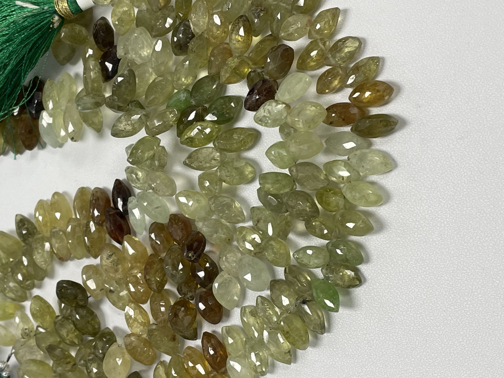Shaded Grossular Garnet Marquise Faceted