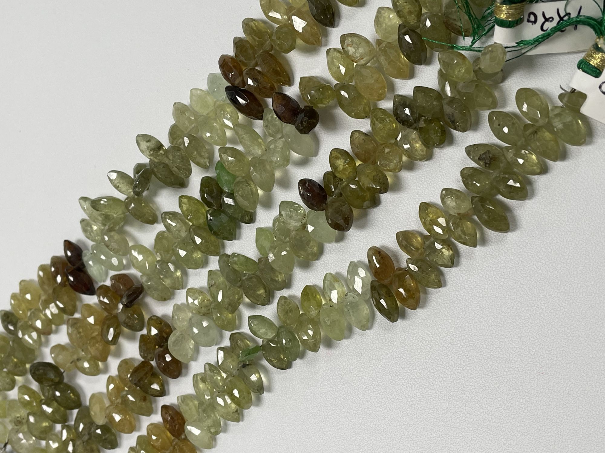 Shaded Grossular Garnet Marquise Faceted