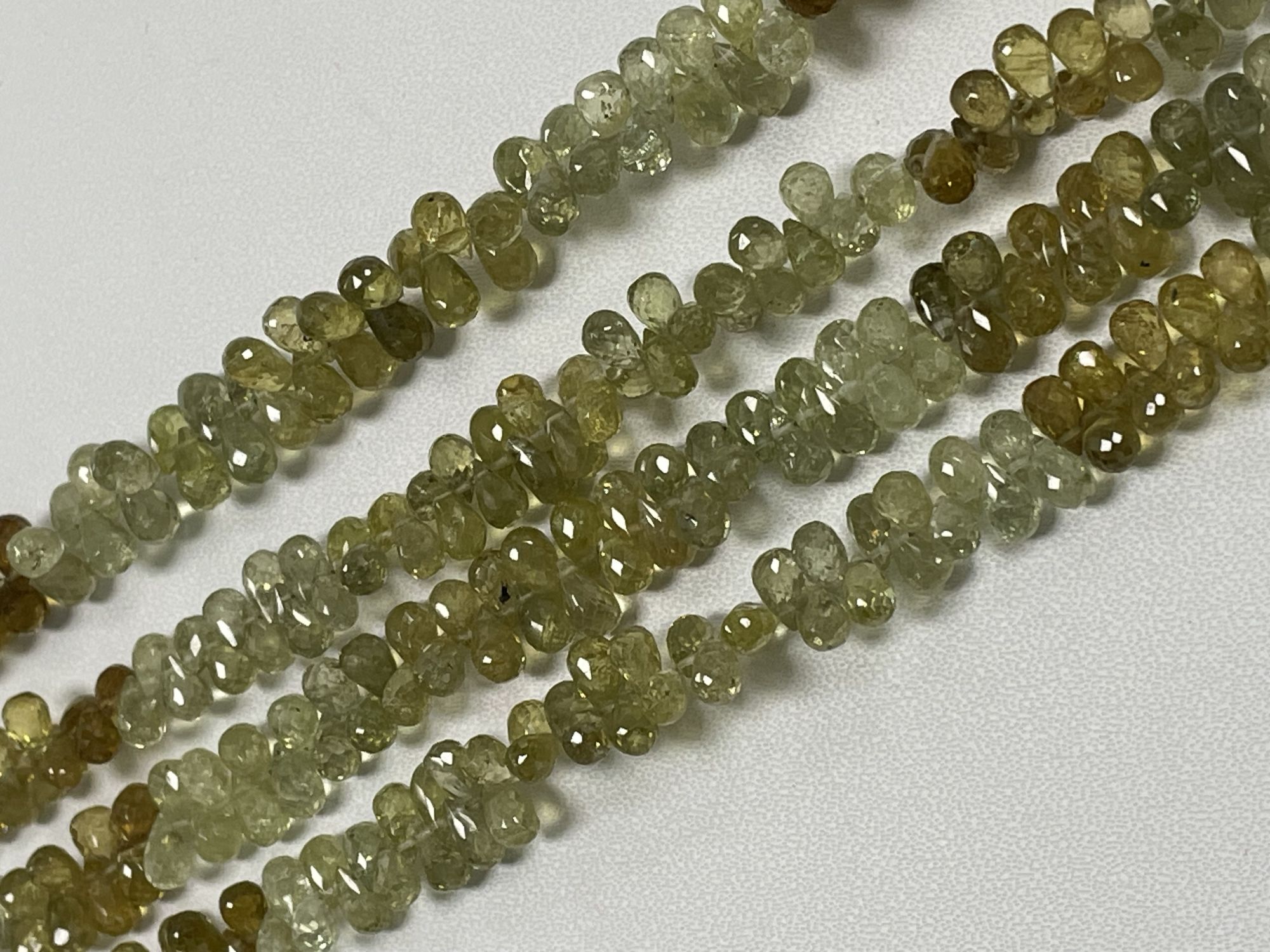 Shaded Grossular Garnet Drop Faceted