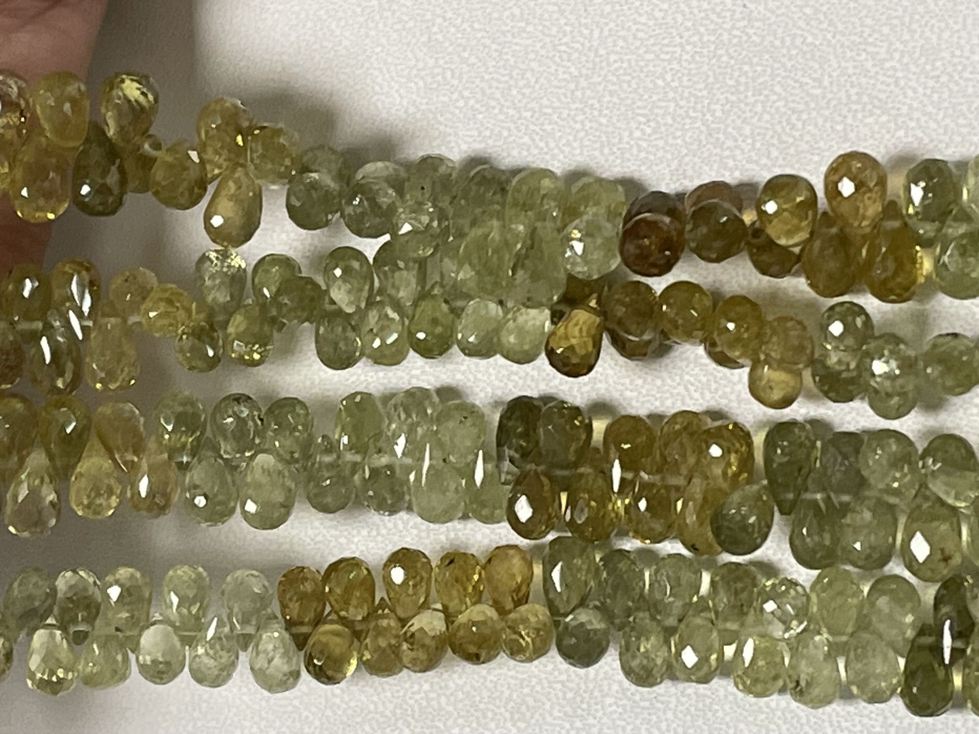 Shaded Grossular Garnet Drop Faceted