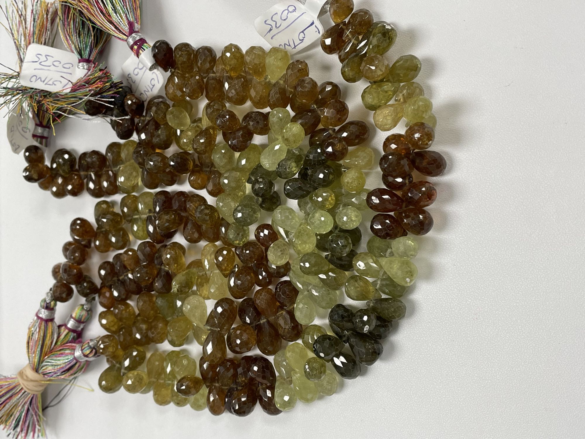 Shaded Grossular Garnet Drop Faceted