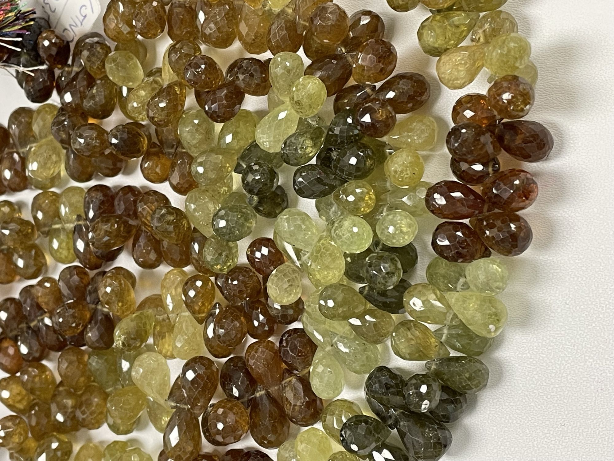 Shaded Grossular Garnet Drop Faceted